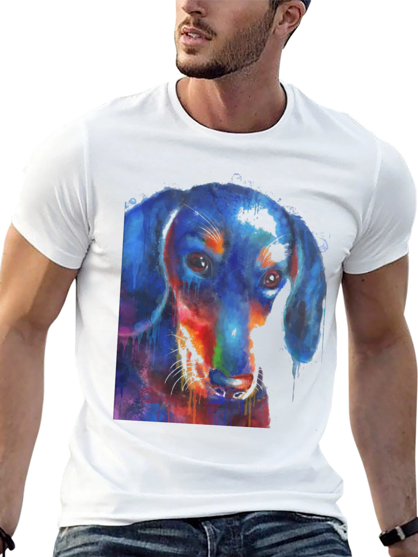 Watercolor Dachshund Graphic Tee