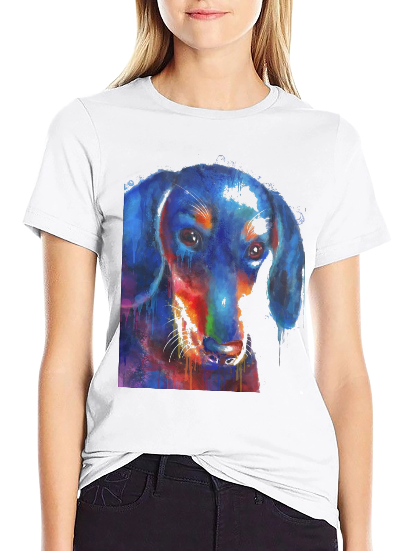 Watercolor Dachshund Graphic Tee