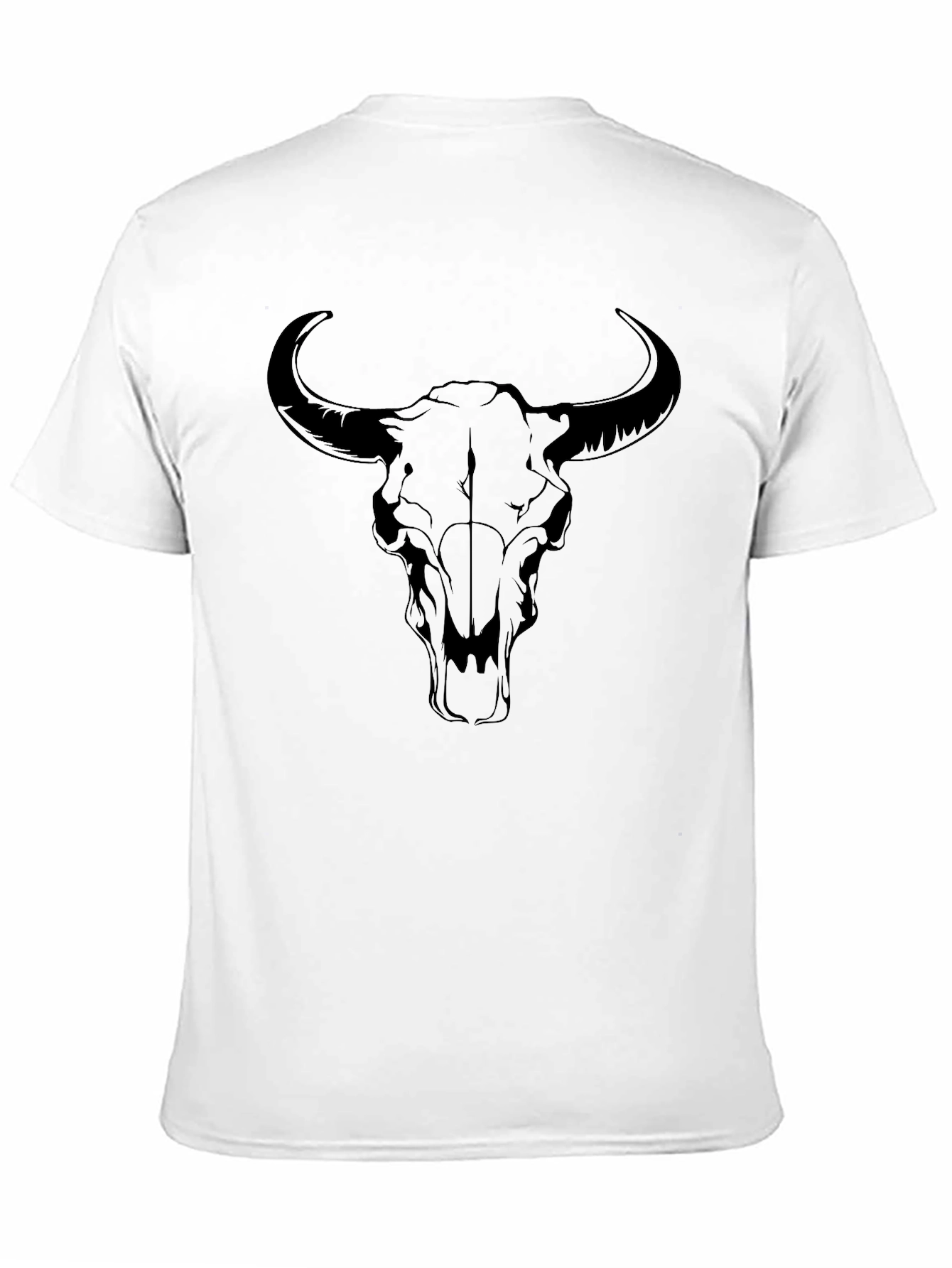 Black Bull Skull Graphic Tee