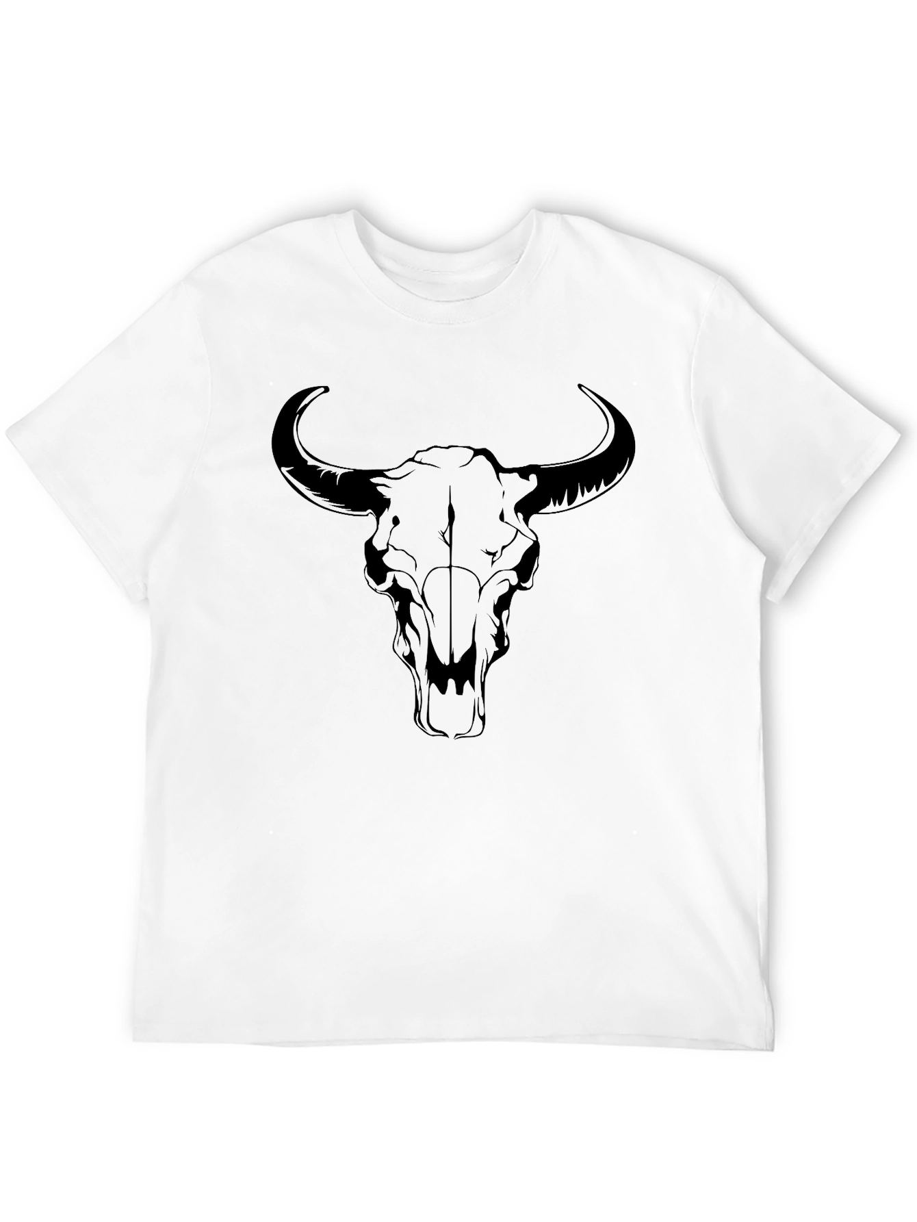 Black Bull Skull Graphic Tee