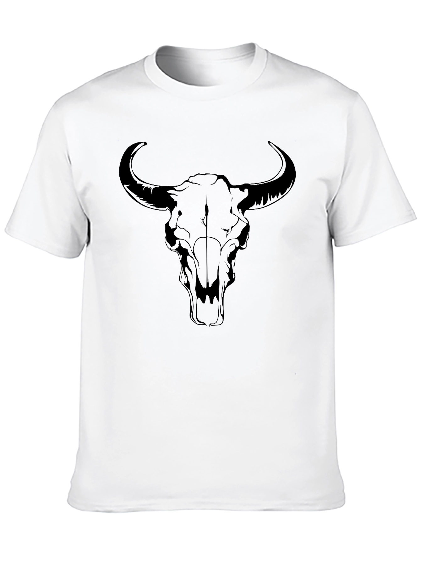 Black Bull Skull Graphic Tee