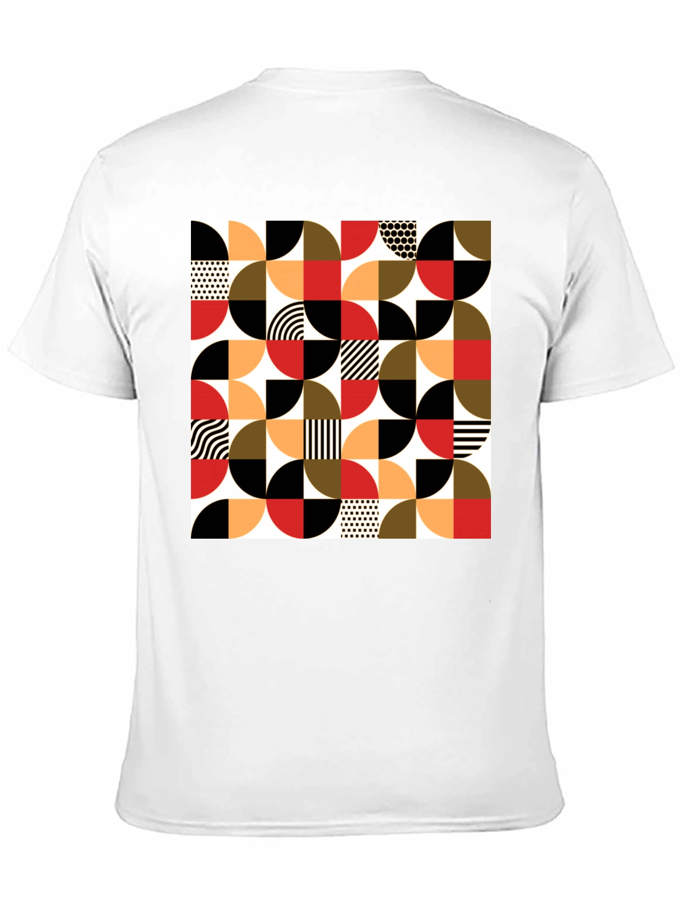 Geometric Patterned Black T-Shirt