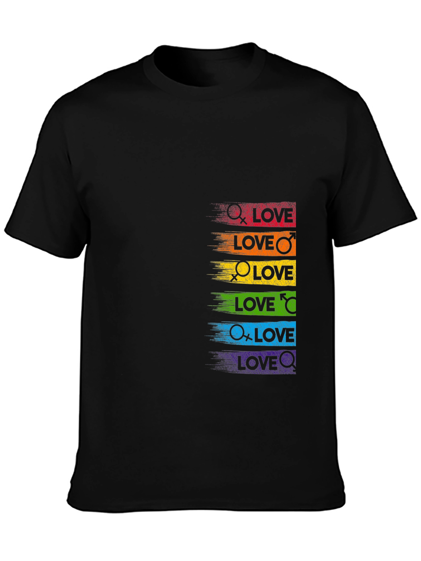 LGBTQ+ Pride Love Rainbow Graphic Tee