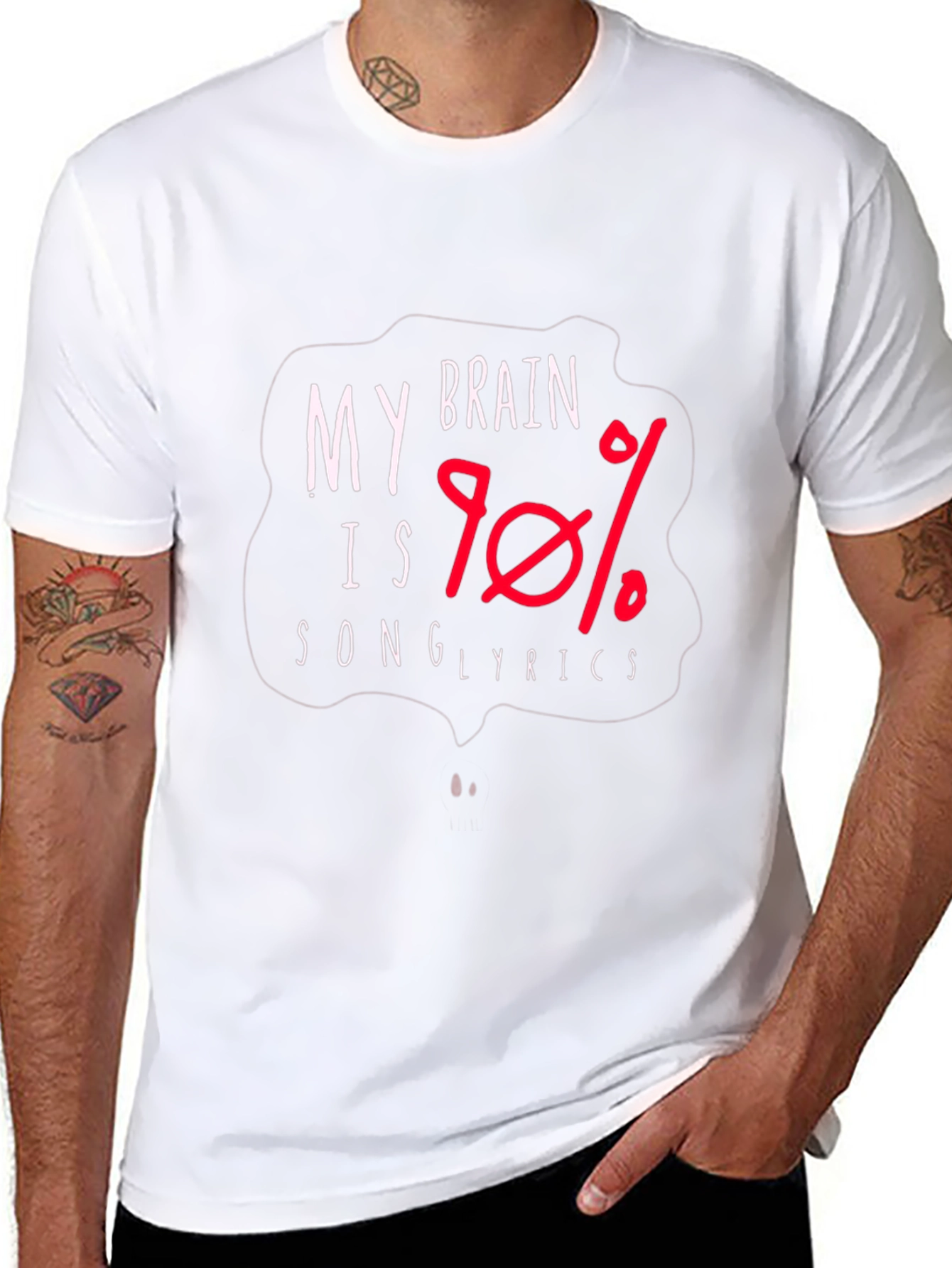 Brain is 90% Song Lyrics T-Shirt