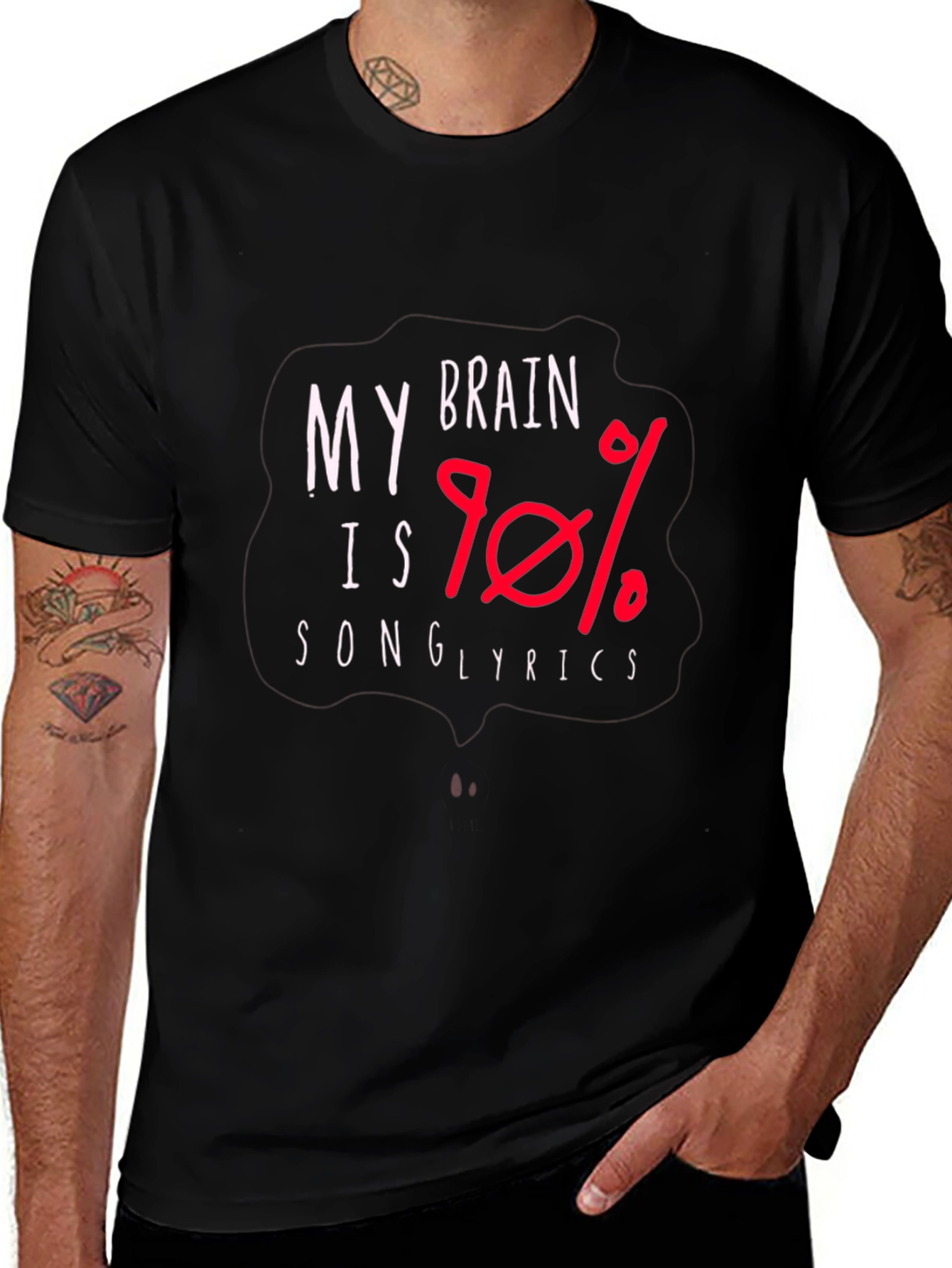 Brain is 90% Song Lyrics T-Shirt