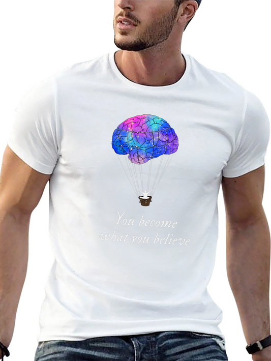 Brain Hot Air Balloon T-Shirt - Believe in Yourself!
