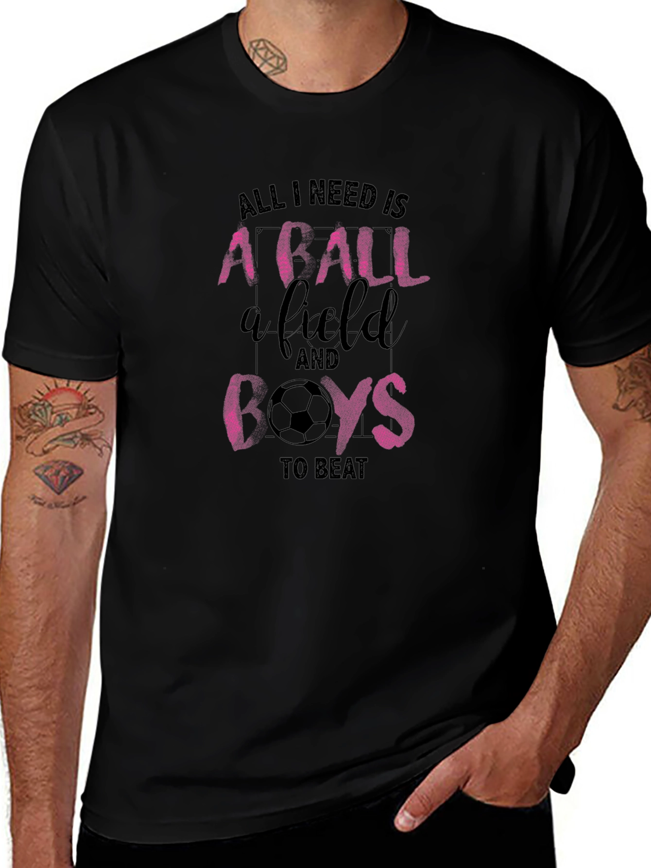 Soccer Girl T-Shirt: Ball Field Beat Boys