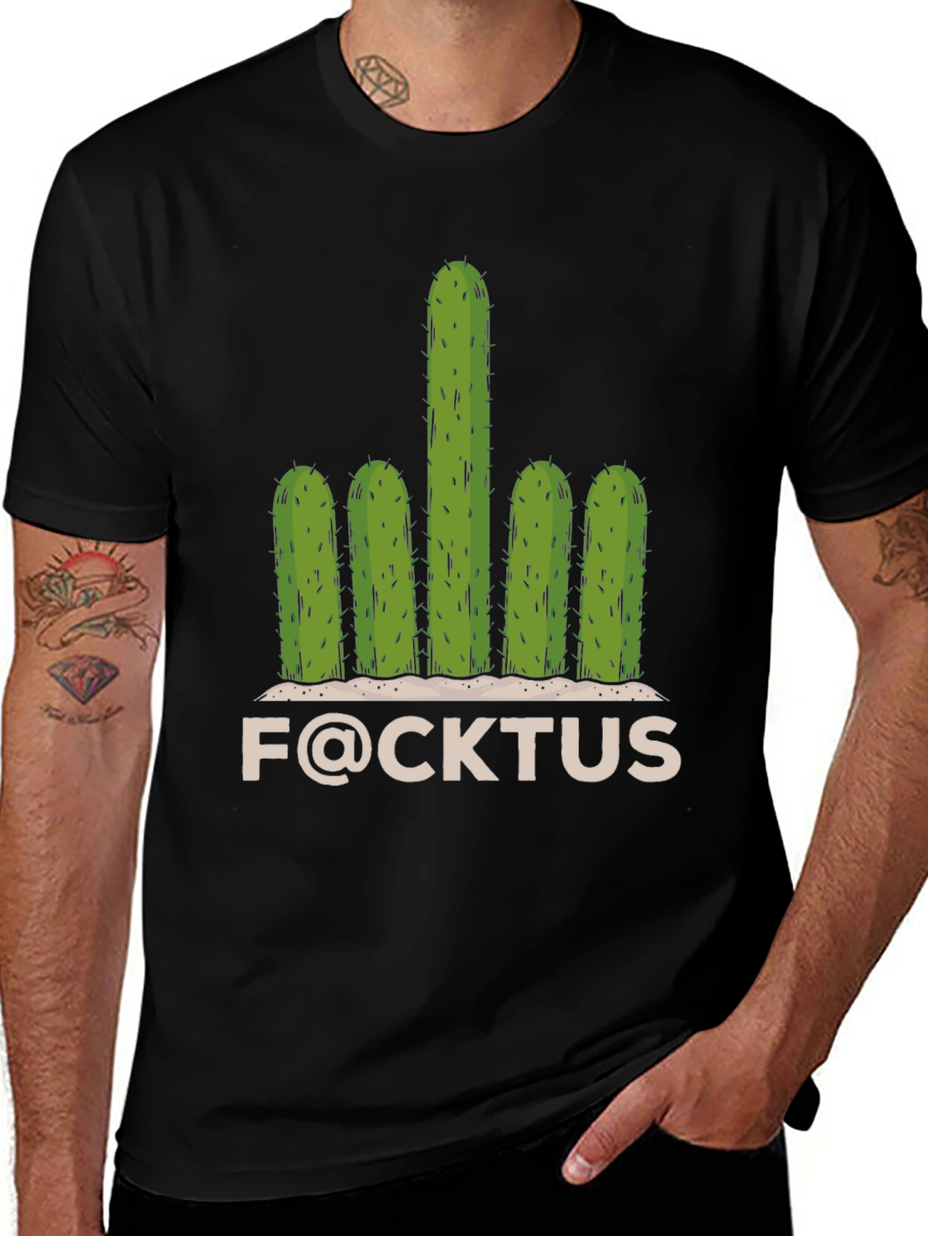 Funny F@CKTUS Graphic T-Shirt