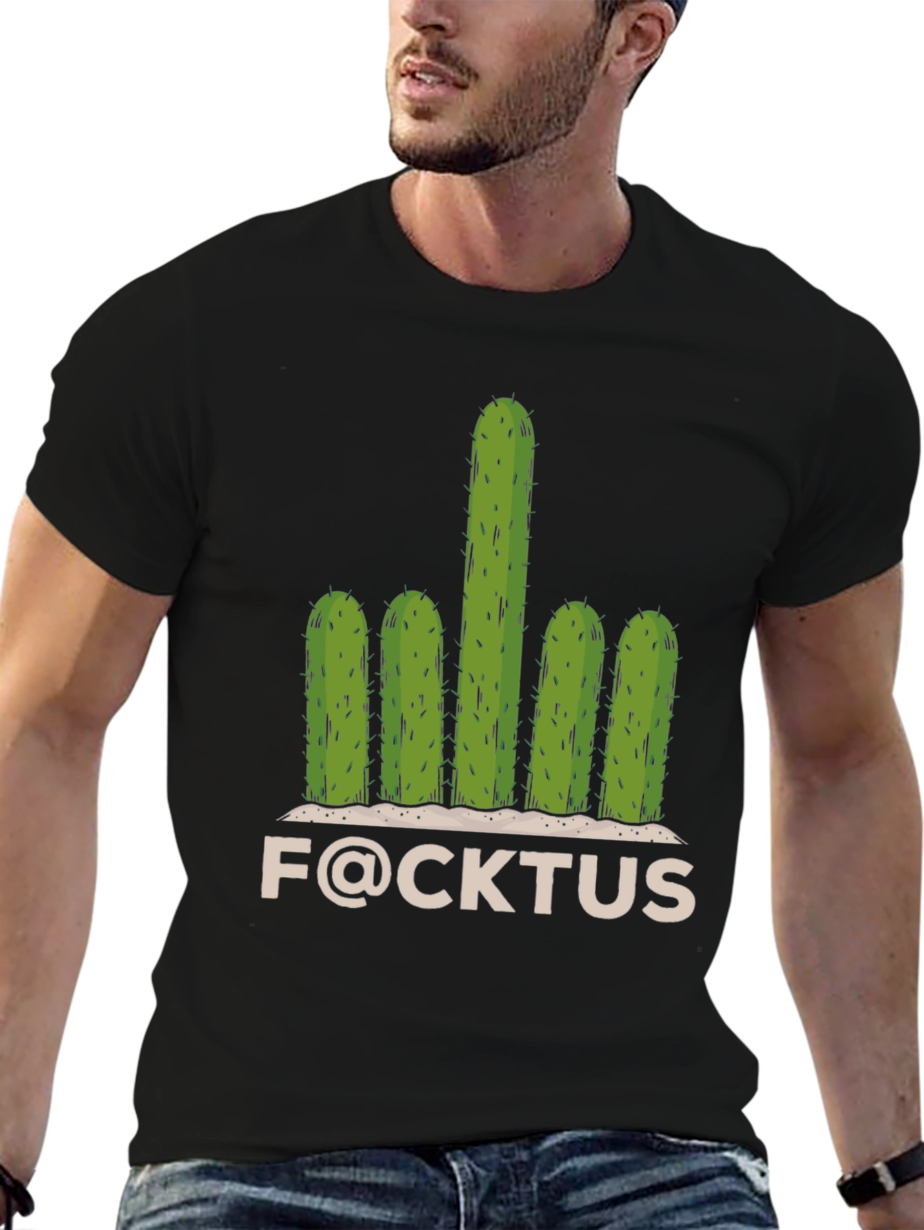 Funny F@CKTUS Graphic T-Shirt