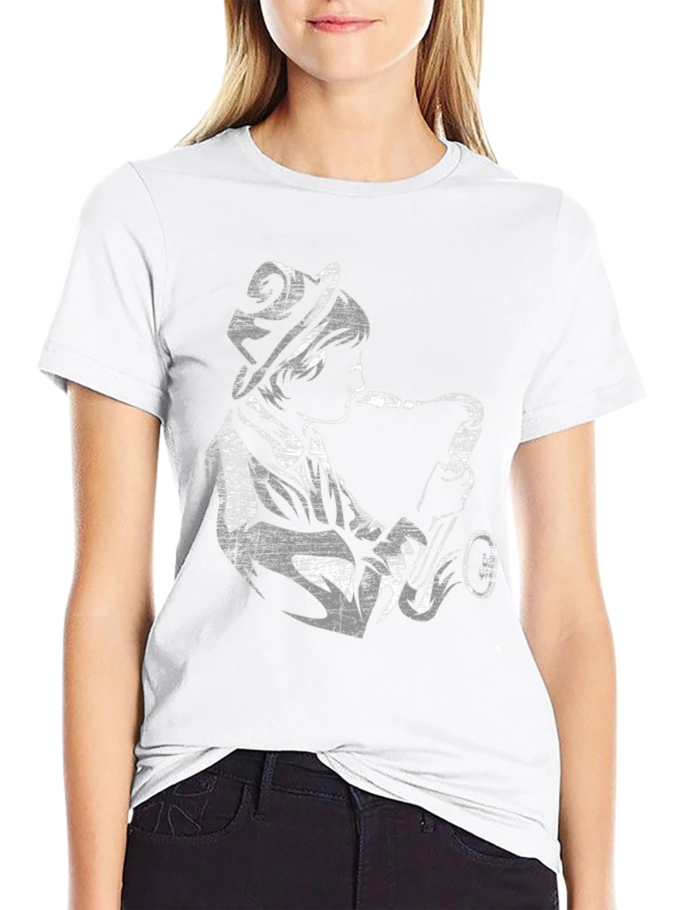 Jazz Saxophone Player Graphic T-Shirt - Black