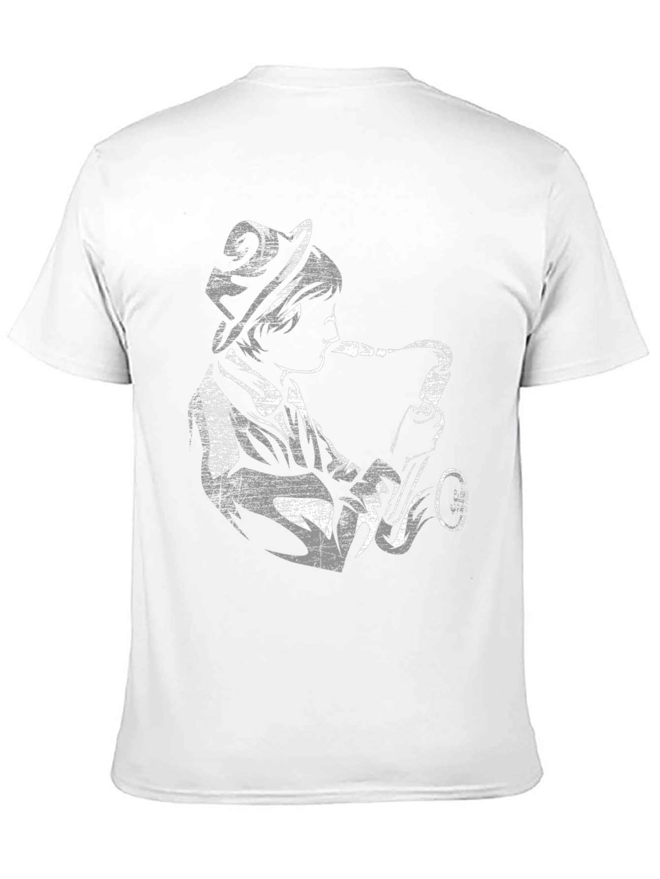 Jazz Saxophone Player Graphic T-Shirt - Black
