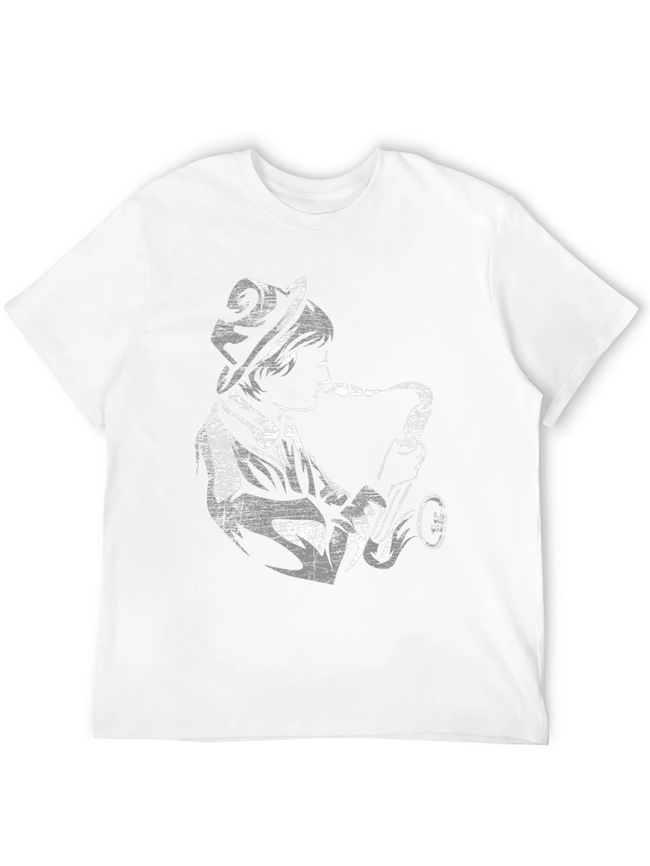 Jazz Saxophone Player Graphic T-Shirt - Black