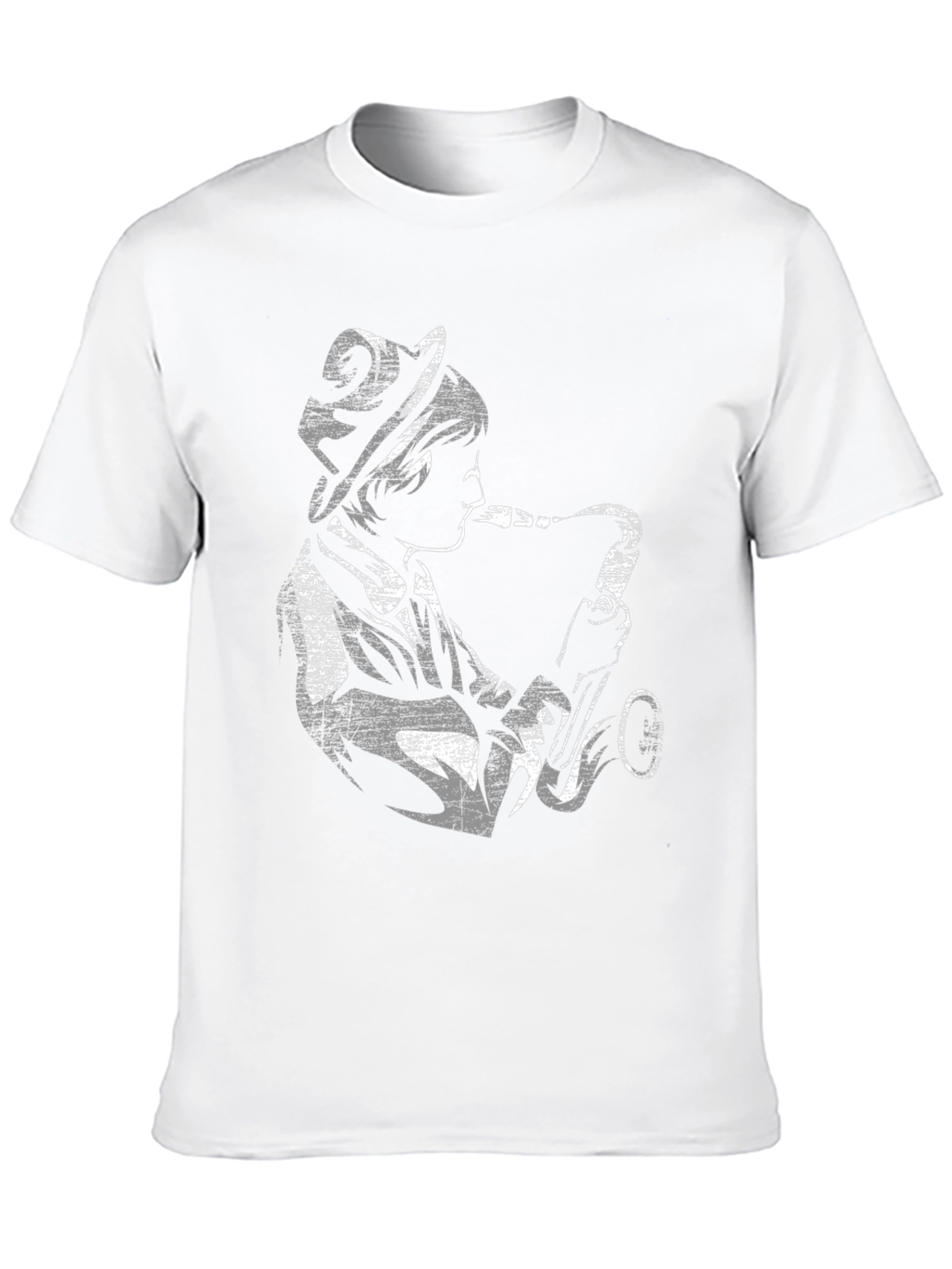 Jazz Saxophone Player Graphic T-Shirt - Black