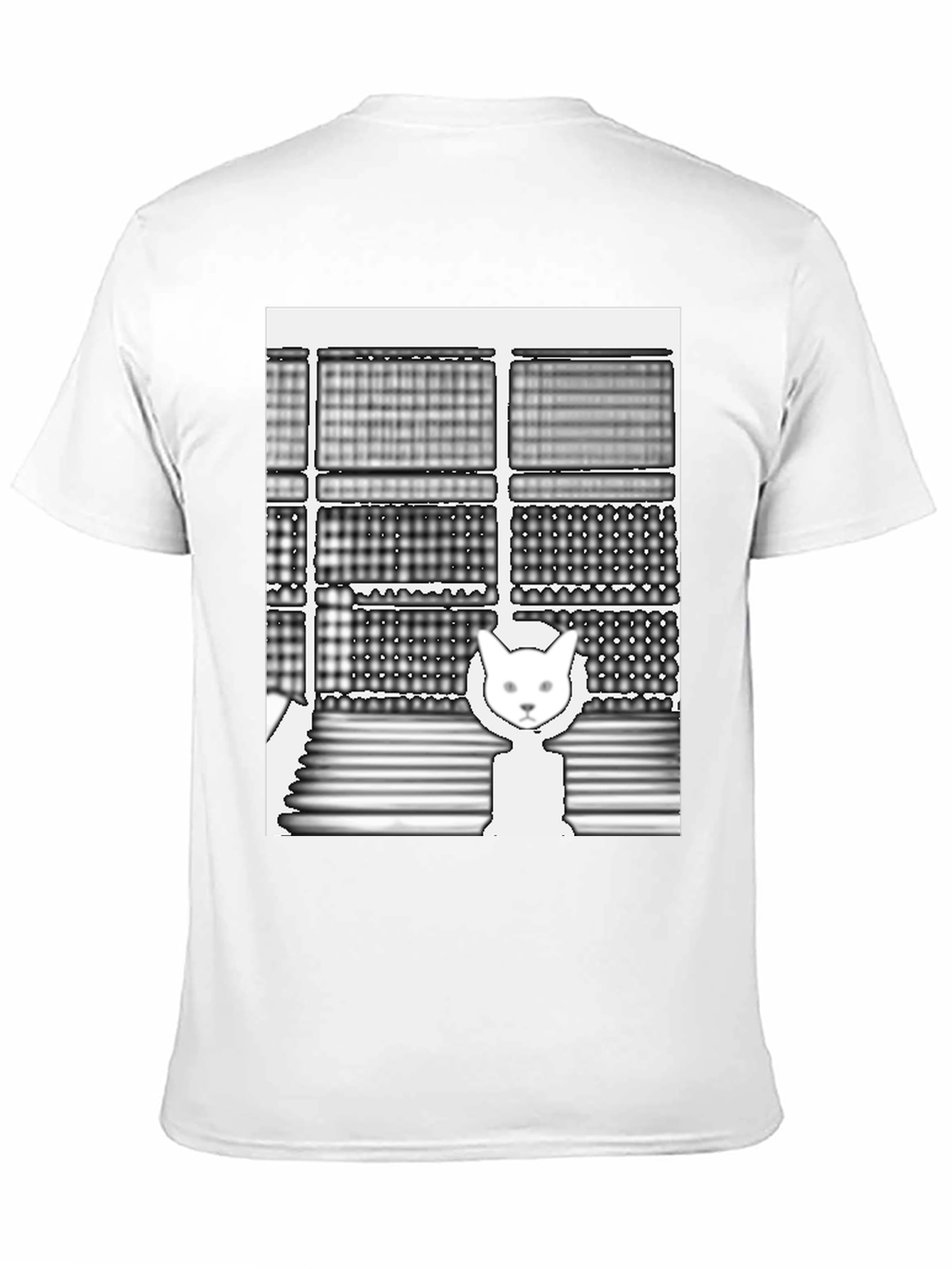 Abstract Cat Graphic Tee - Unique Design