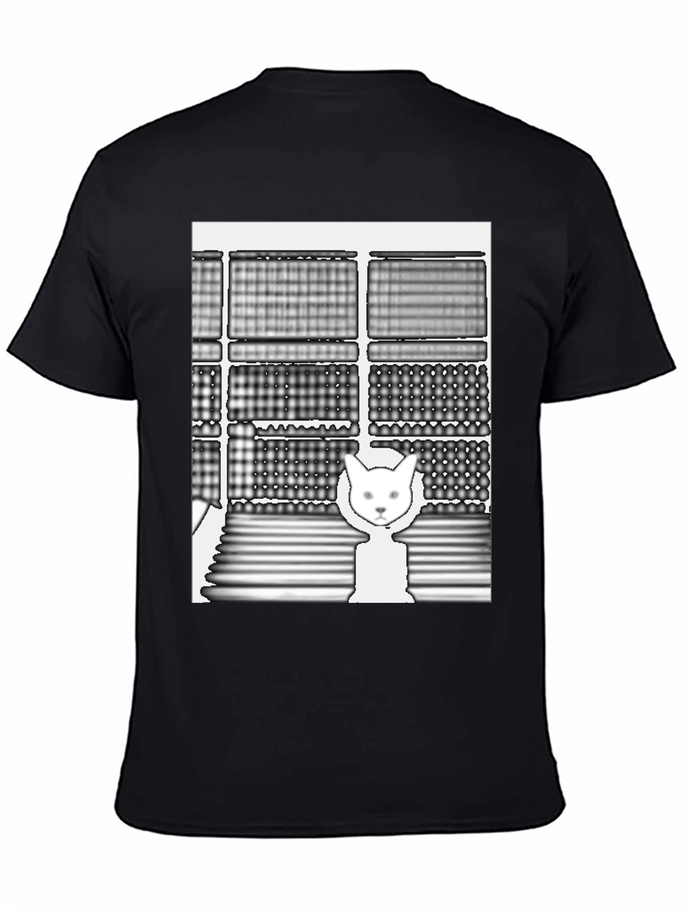 Abstract Cat Graphic Tee - Unique Design