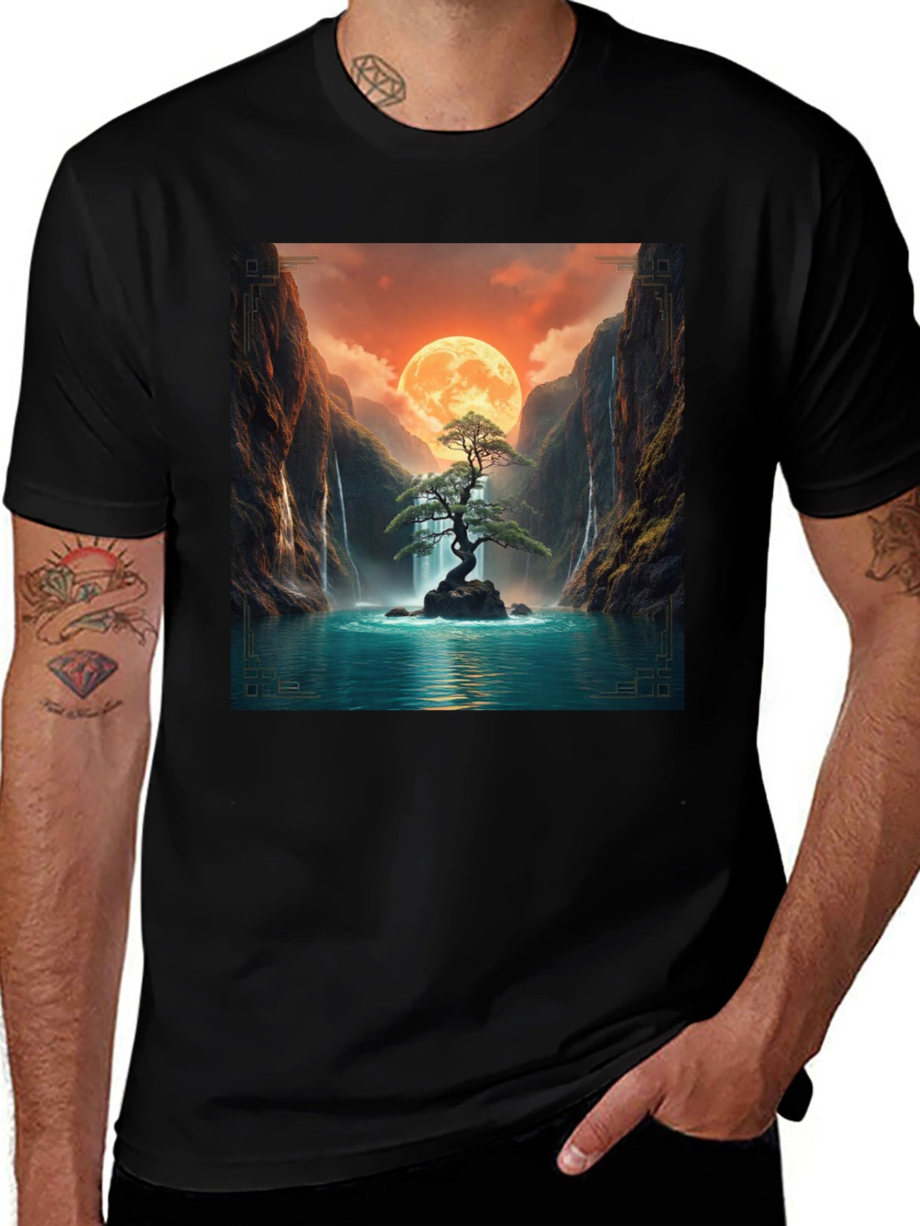 Zen Bonsai Tree T-Shirt - Meditative Design