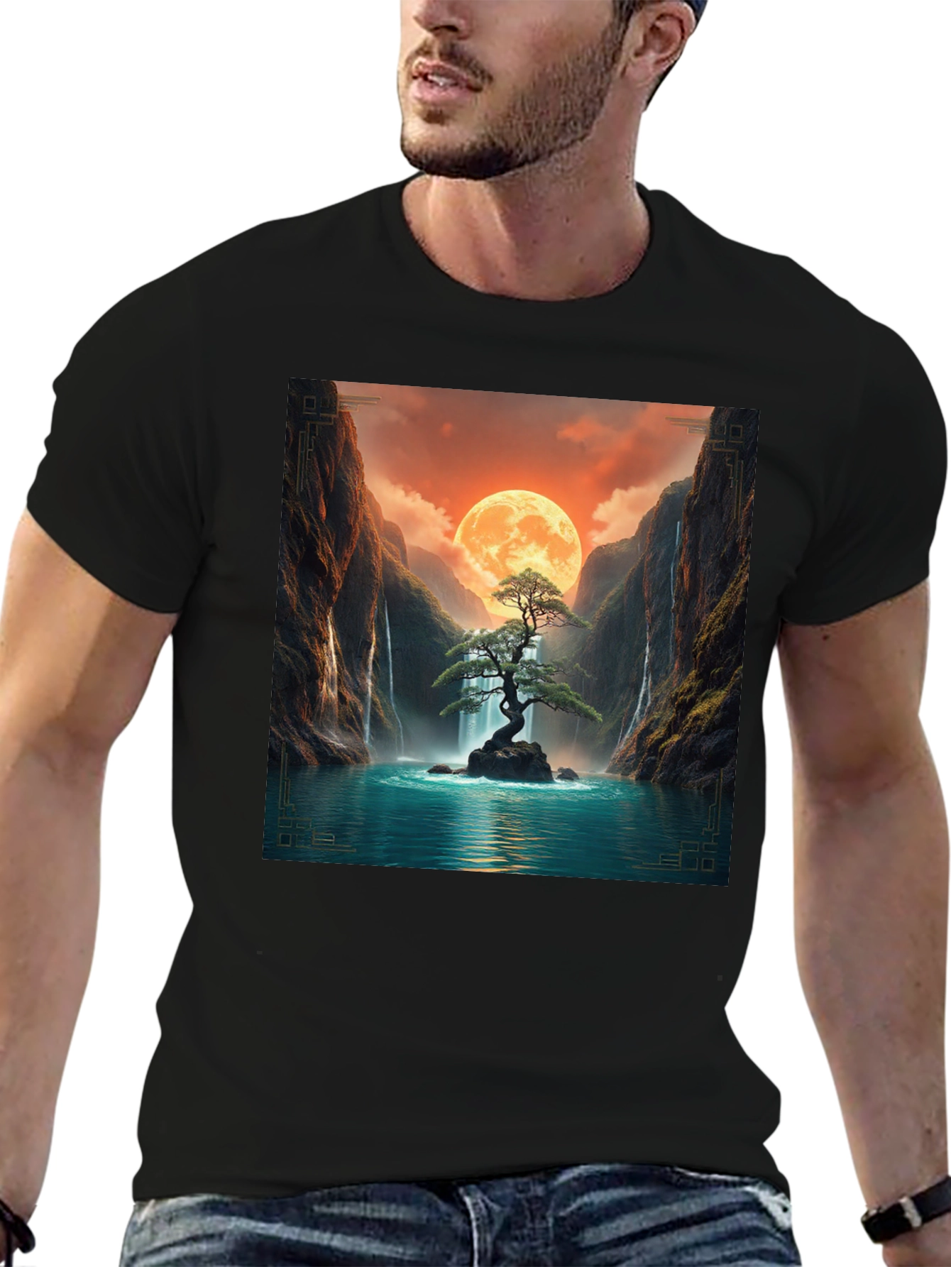 Zen Bonsai Tree T-Shirt - Meditative Design