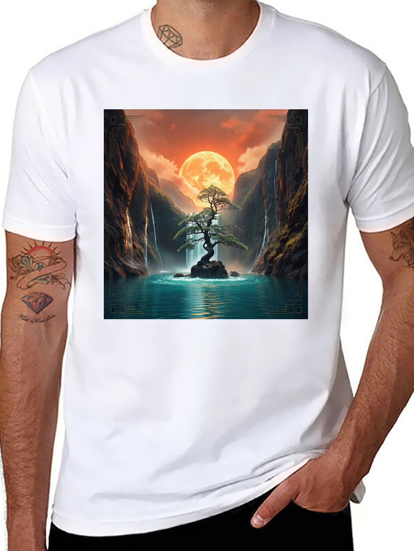 Zen Bonsai Tree T-Shirt - Meditative Design