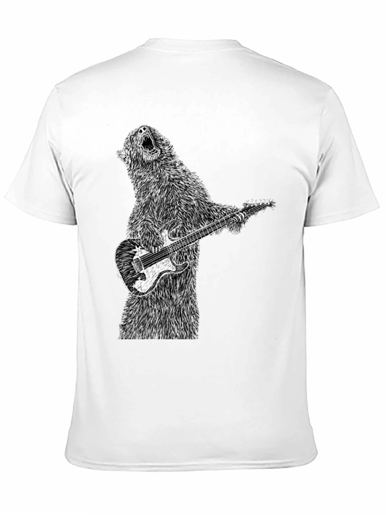 Bear Guitarist Black T-Shirt