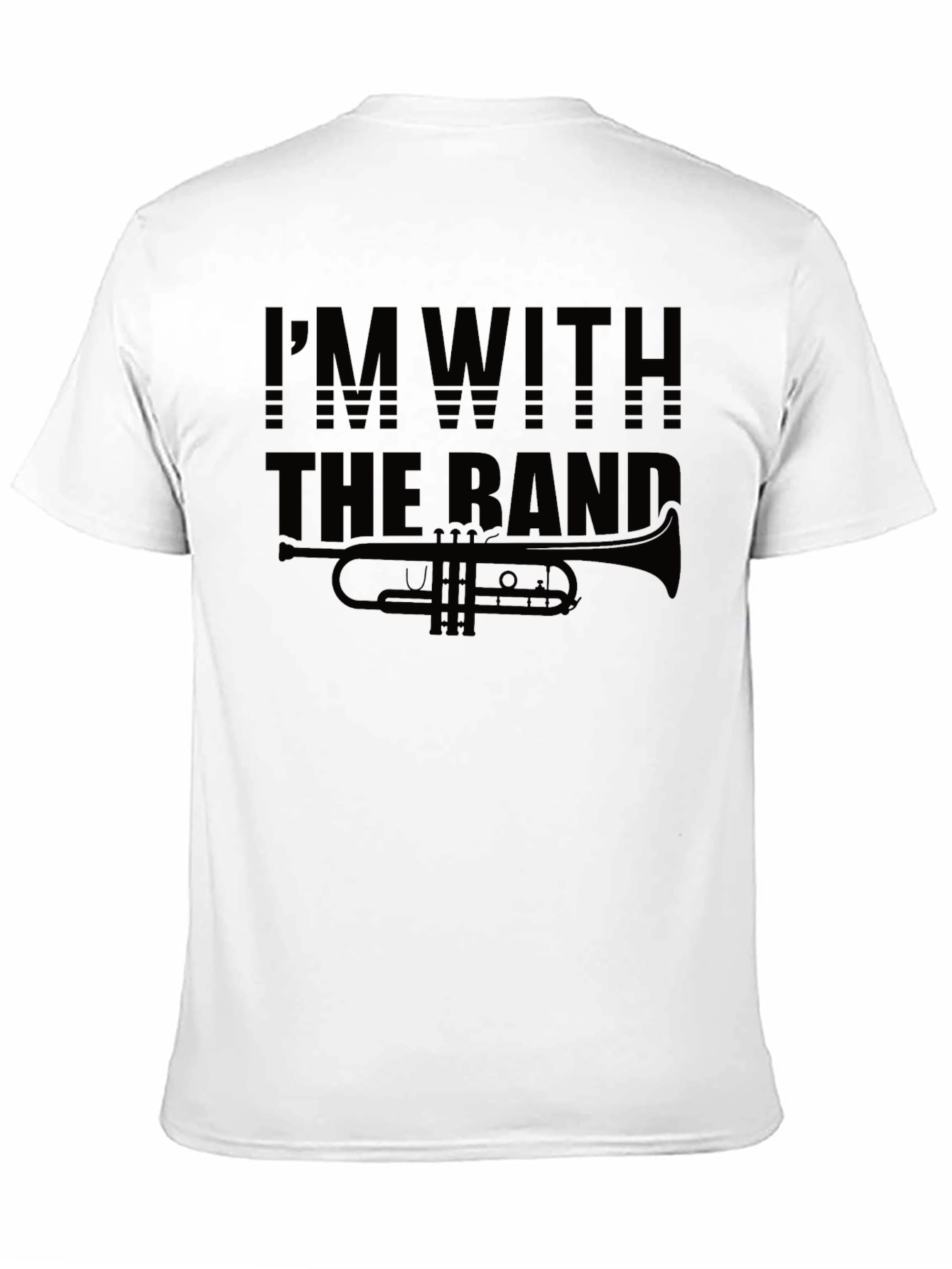 Im With The Band Trumpet Black T-Shirt