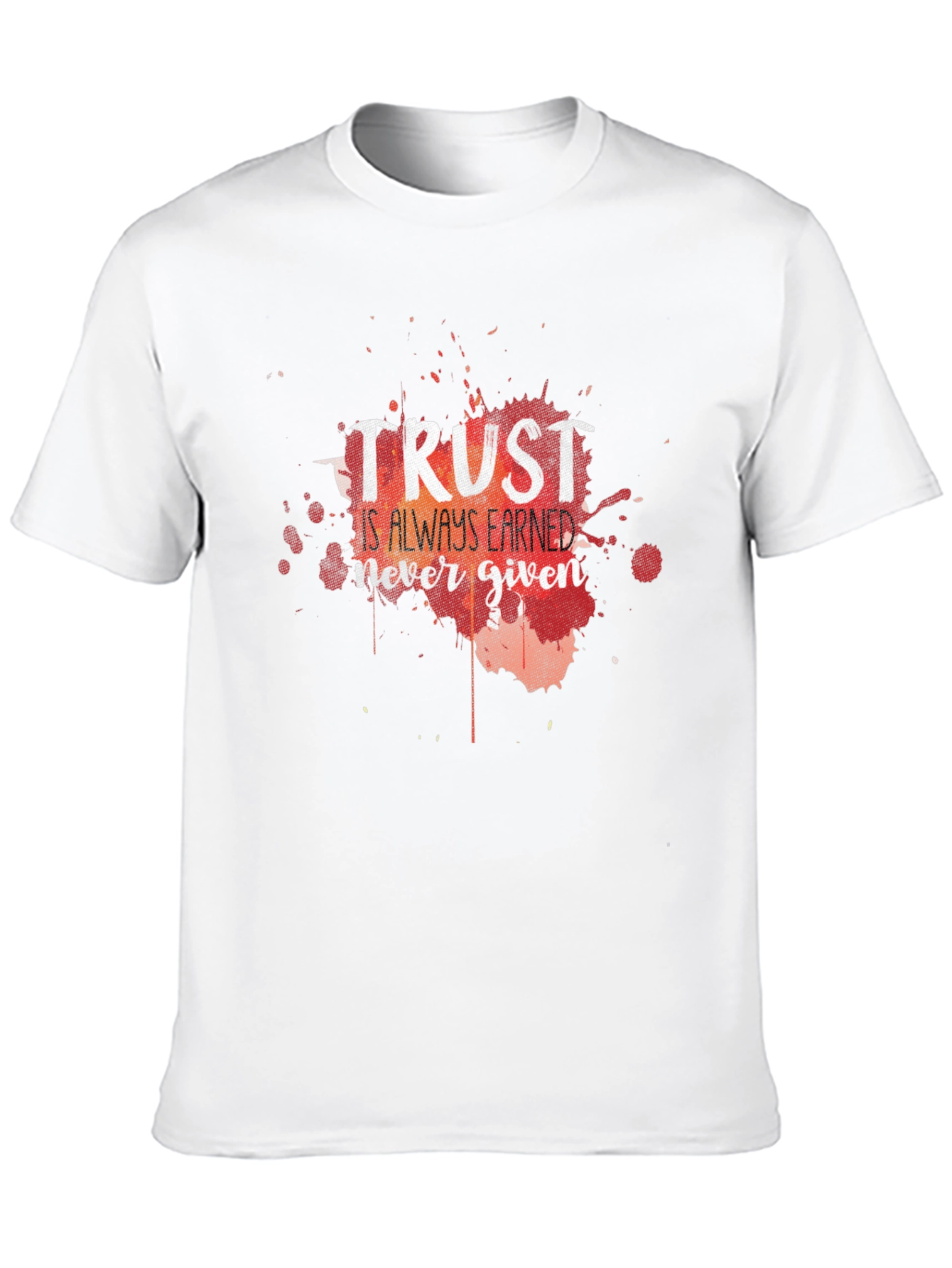 Trust Earned T-Shirt - Black Casual Tee