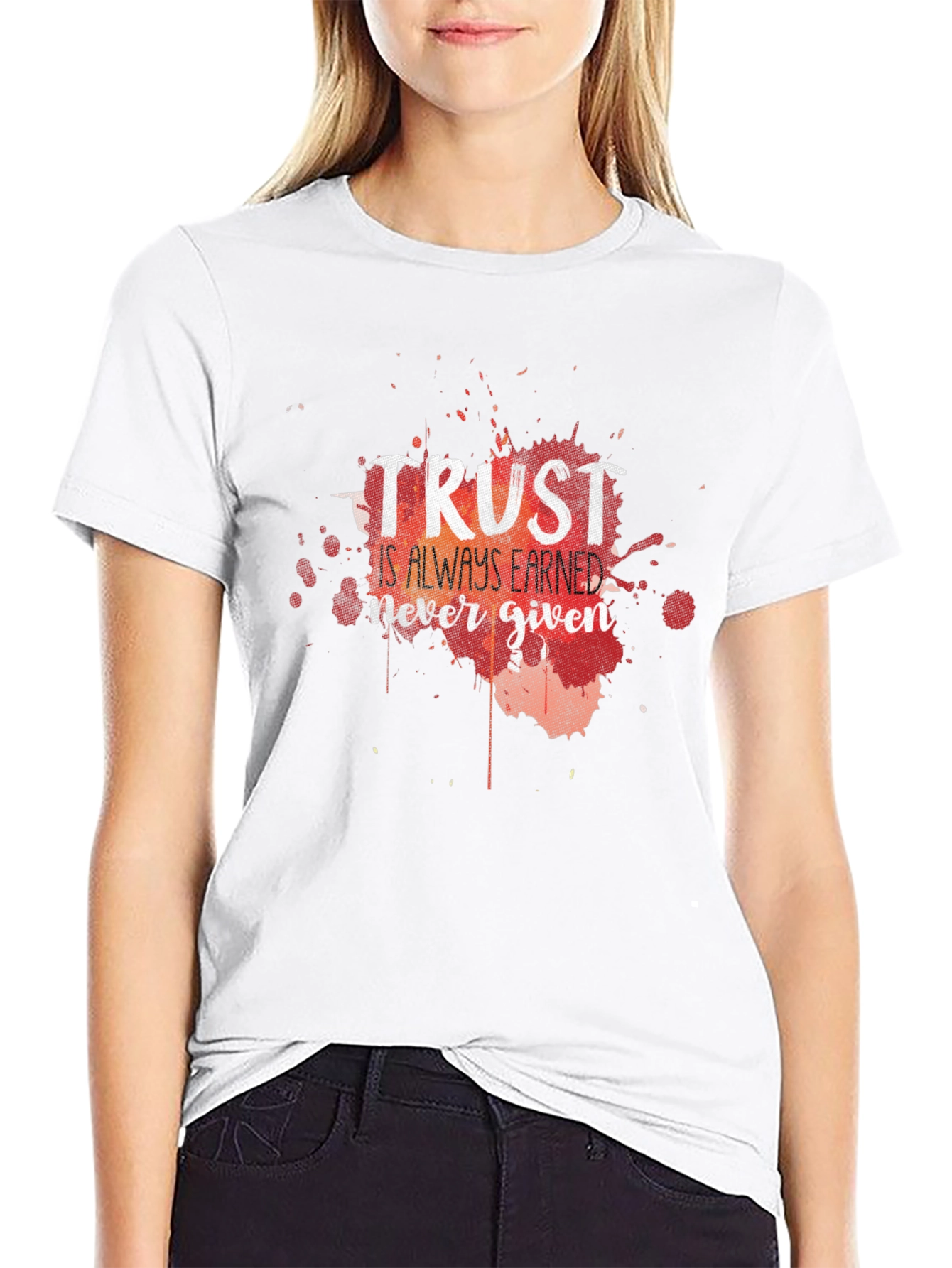 Trust Earned T-Shirt - Black Casual Tee