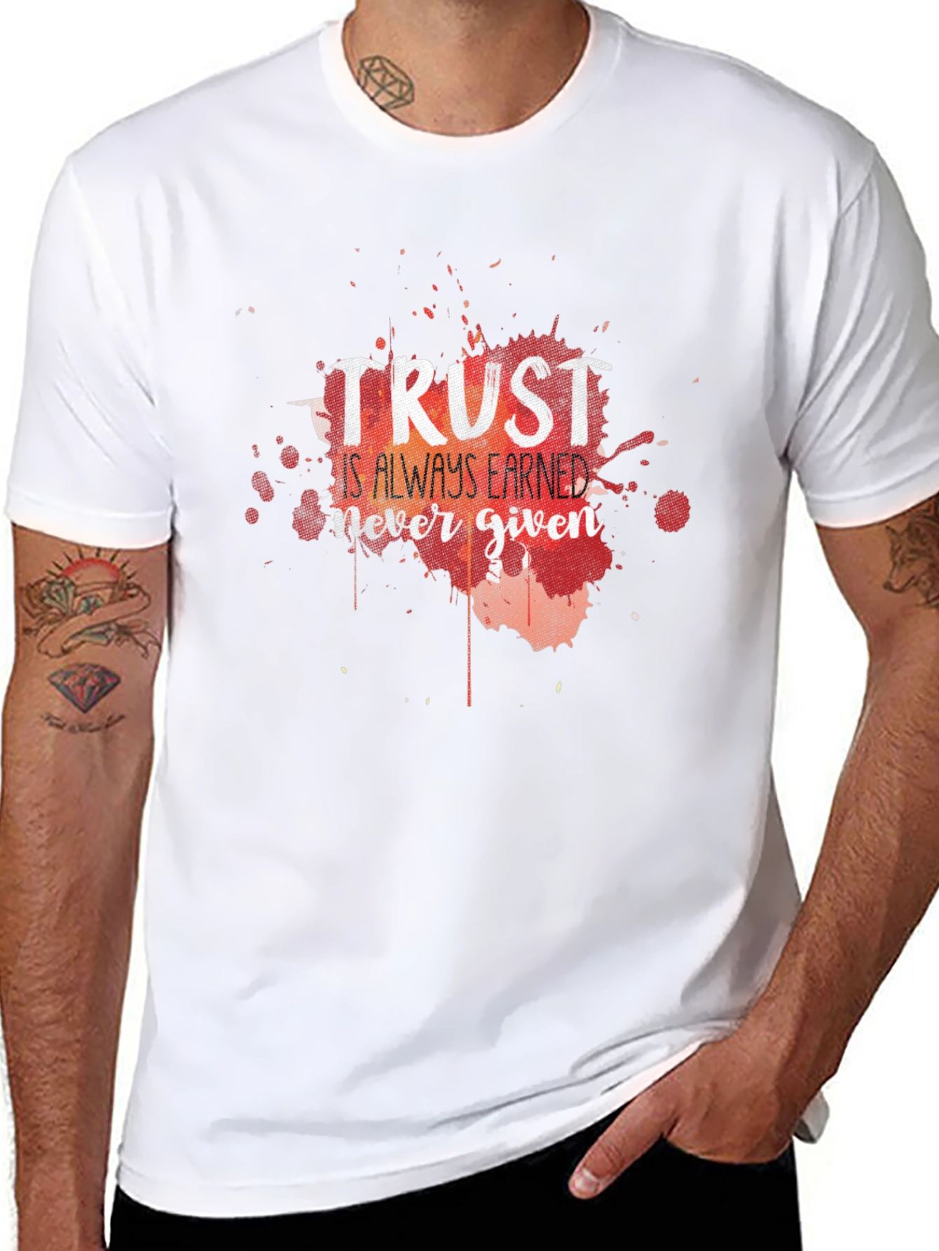 Trust Earned T-Shirt - Black Casual Tee