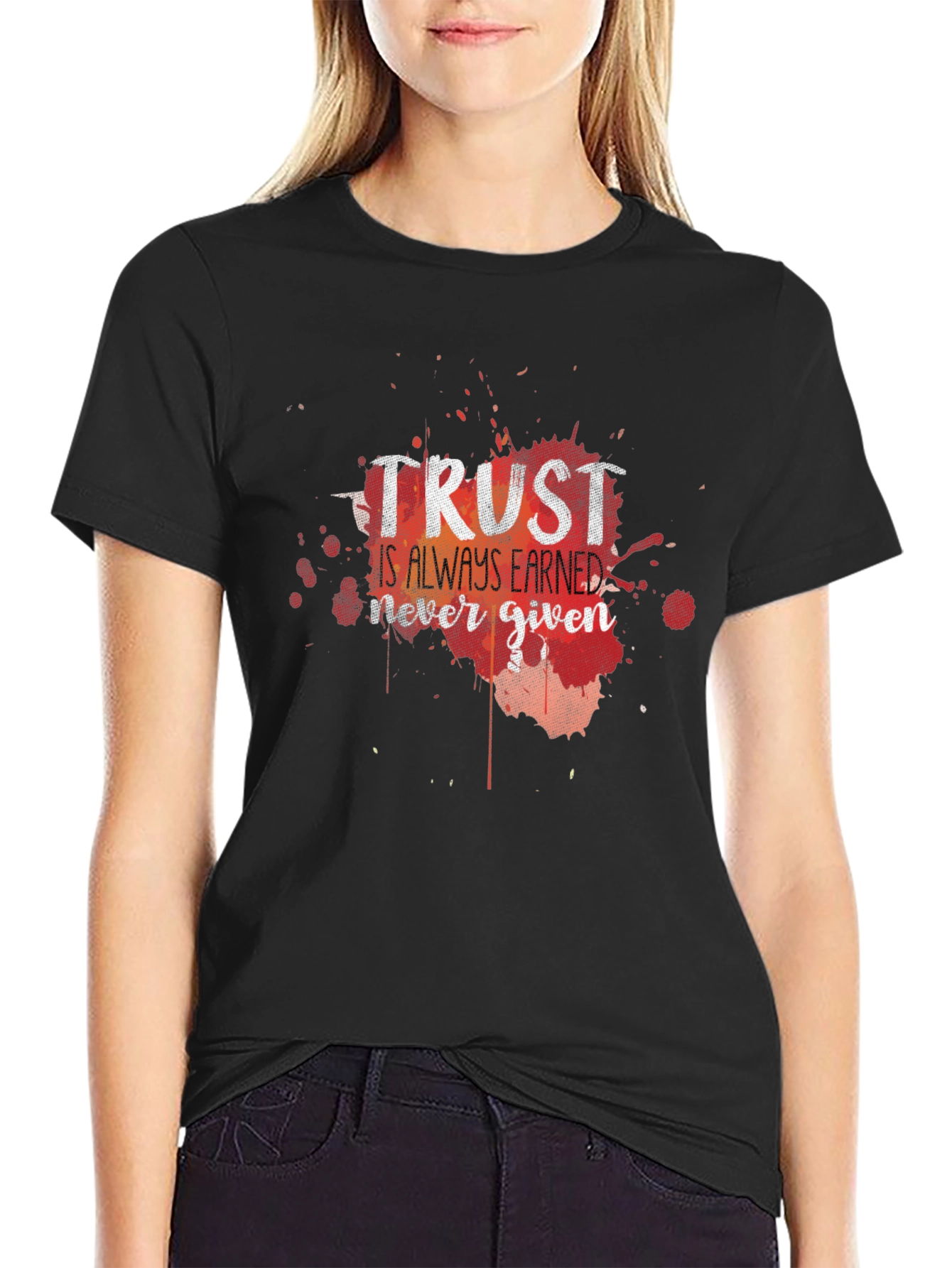 Trust Earned T-Shirt - Black Casual Tee