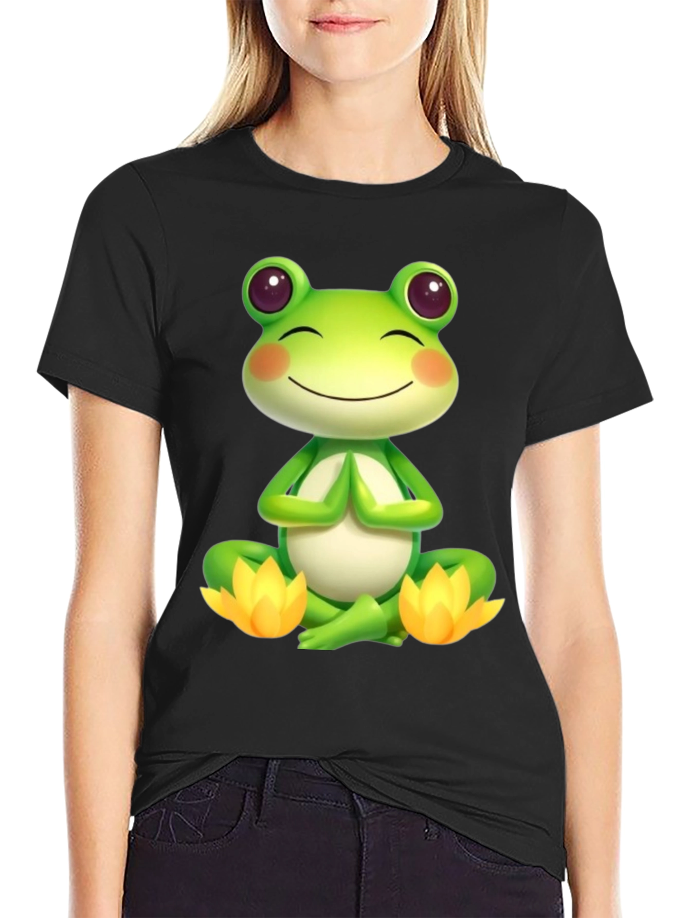 Meditating Frog T-Shirt - Zen Vibes