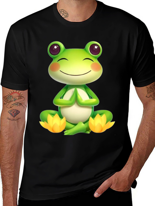 Meditating Frog T-Shirt - Zen Vibes
