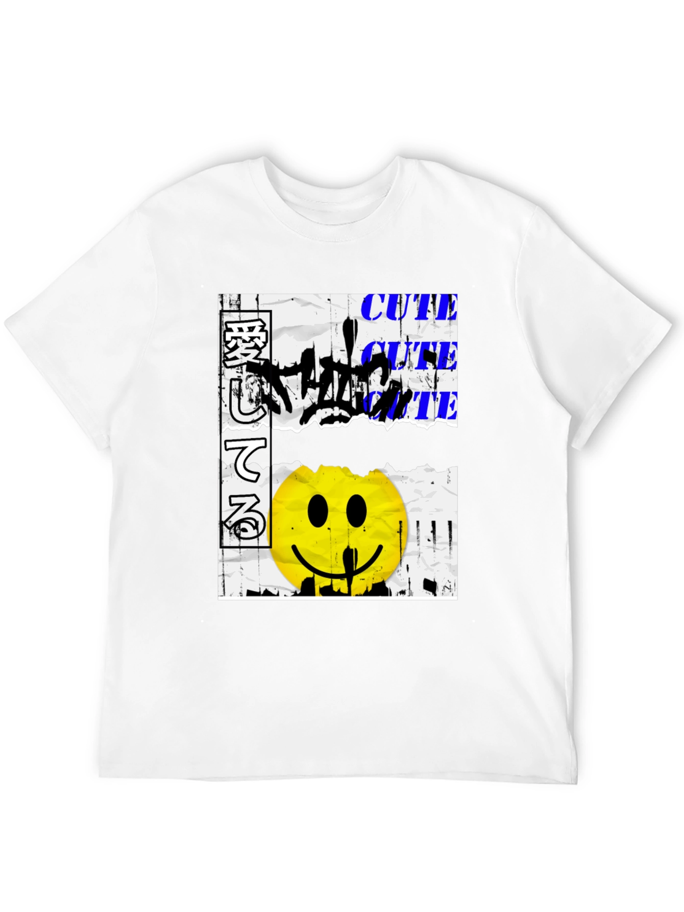 Edgy Graphic Print Black Tee