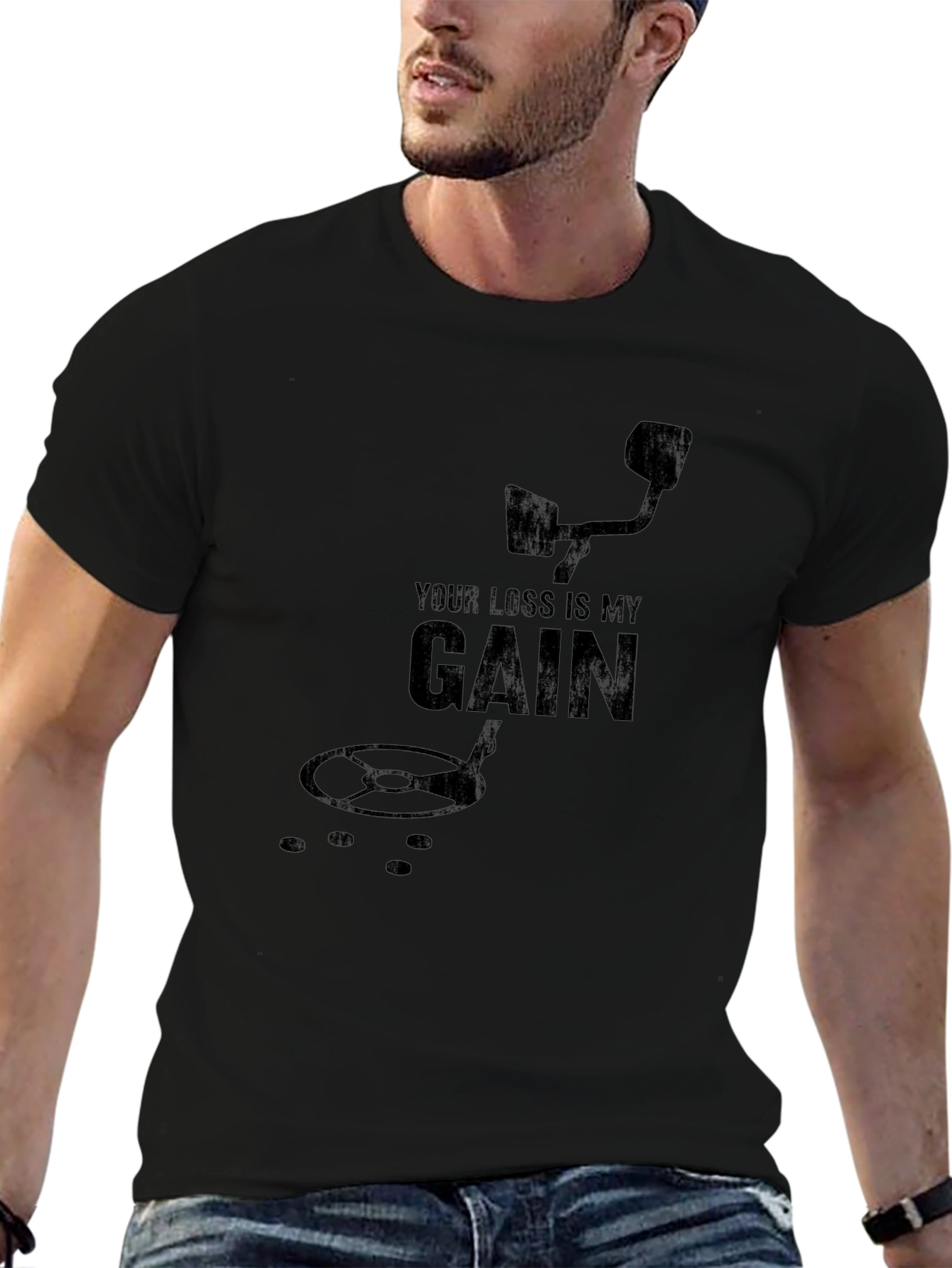 Your Loss Is My Gain Black T-Shirt