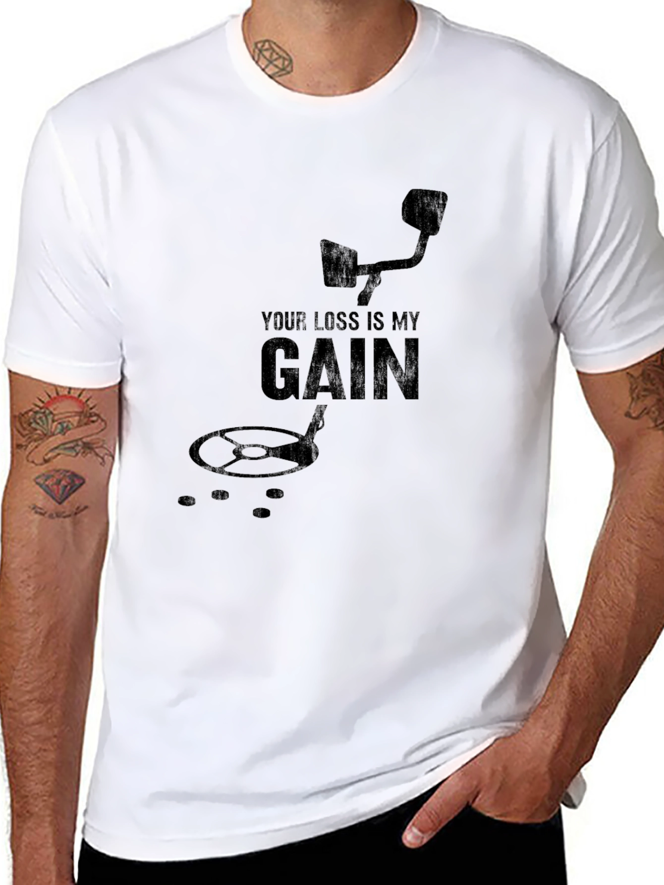 Your Loss Is My Gain Black T-Shirt