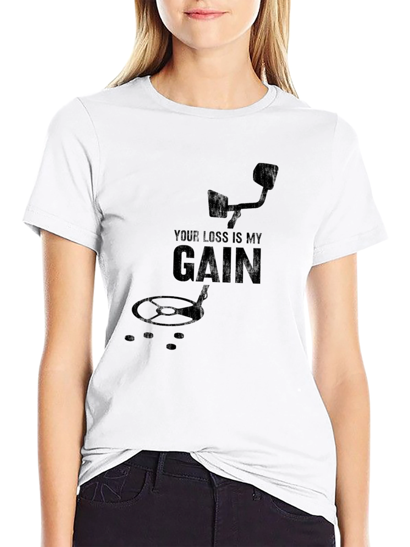 Your Loss Is My Gain Black T-Shirt