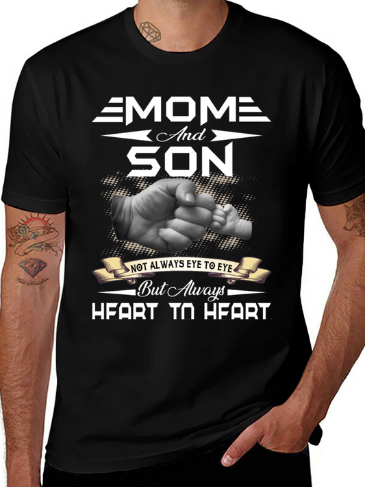 Mom and Son Heart-to-Heart Graphic Tee
