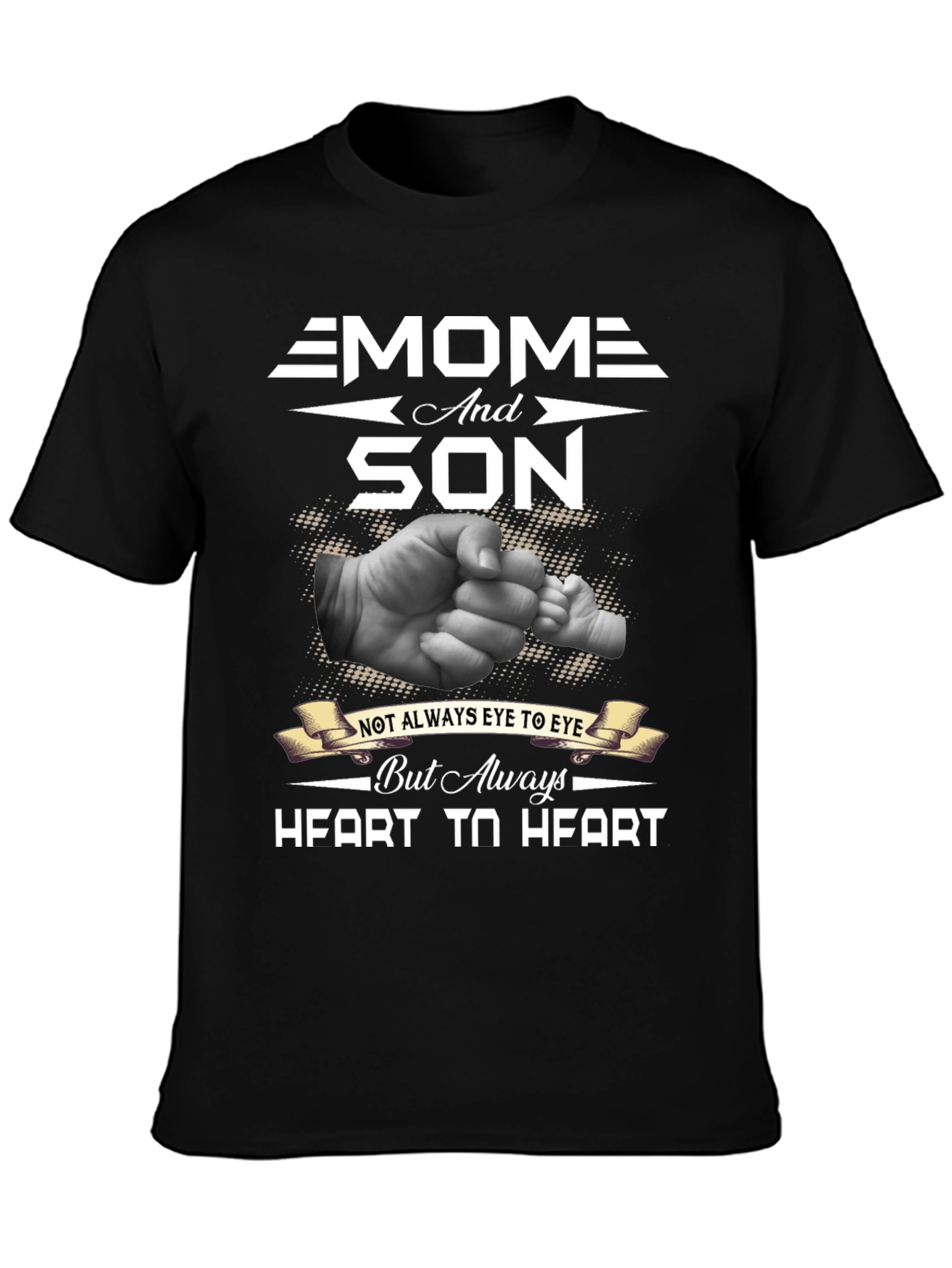Mom and Son Heart-to-Heart Graphic Tee
