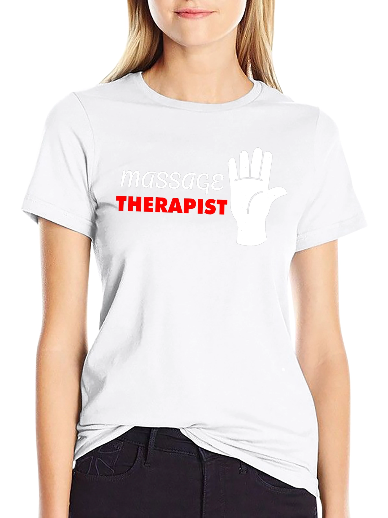 Massage Therapist T-Shirt - Funny Hand Design