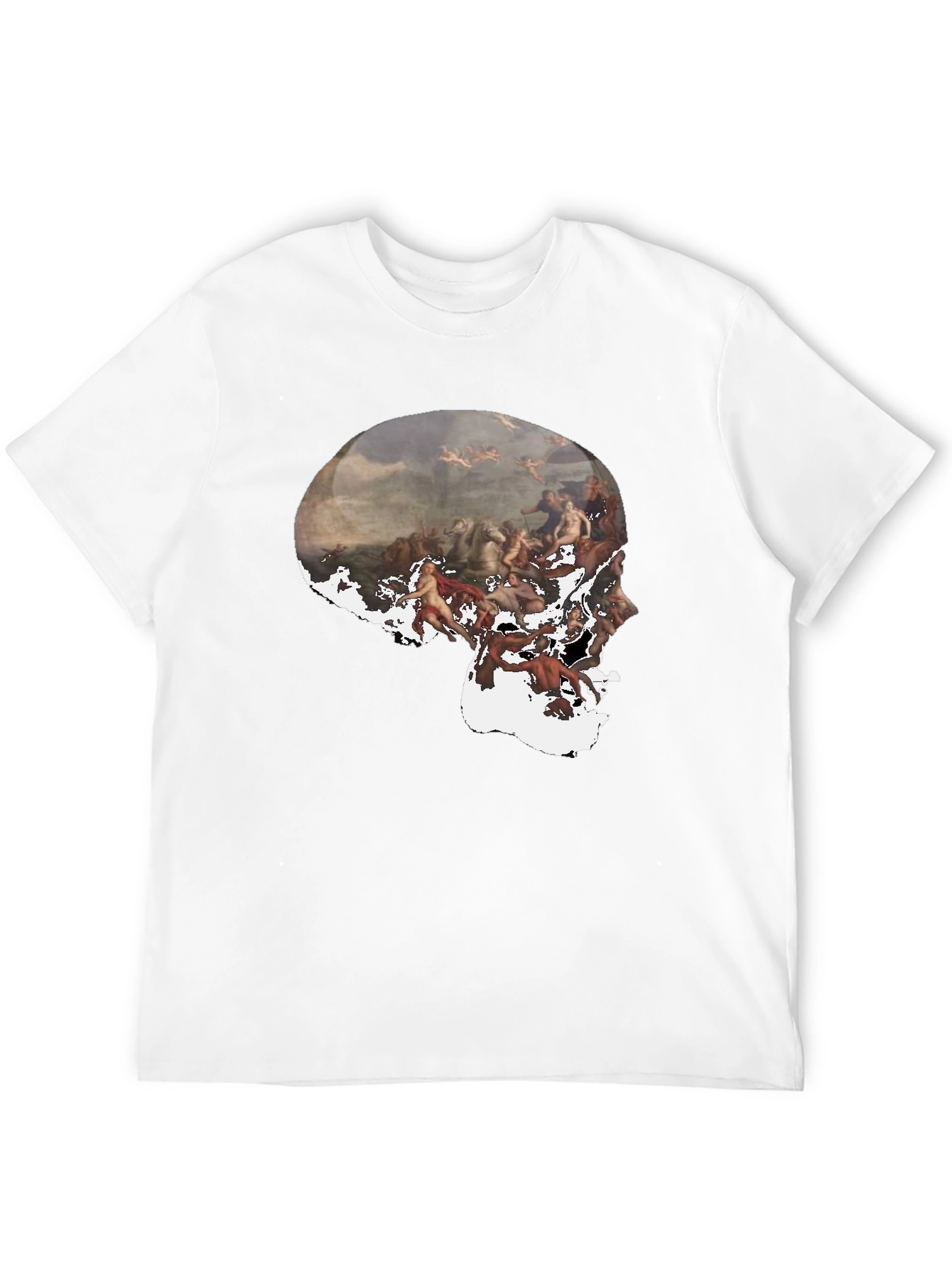 Skull Art Graphic Black T-Shirt