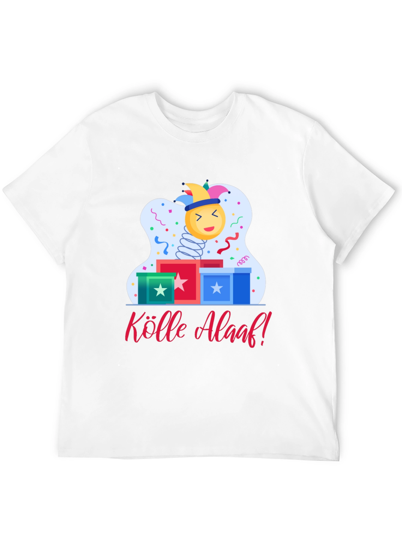Kölle Alaaf T-Shirt - Festive Jack-in-the-Box Design
