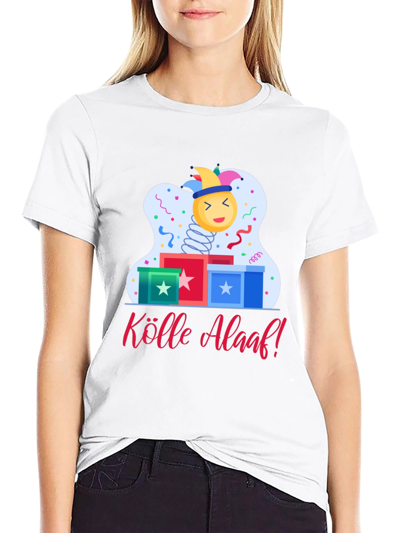 Kölle Alaaf T-Shirt - Festive Jack-in-the-Box Design