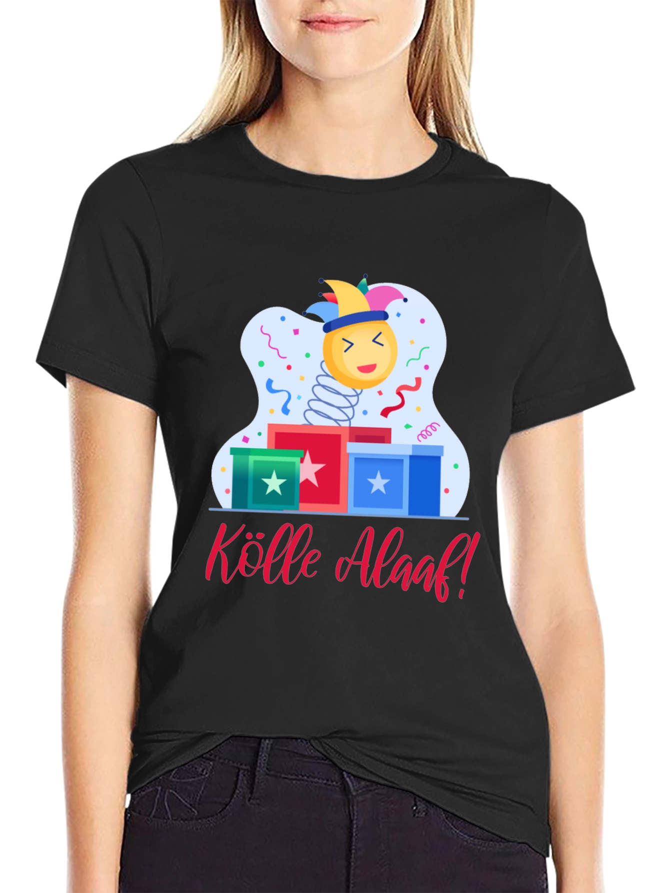 Kölle Alaaf T-Shirt - Festive Jack-in-the-Box Design