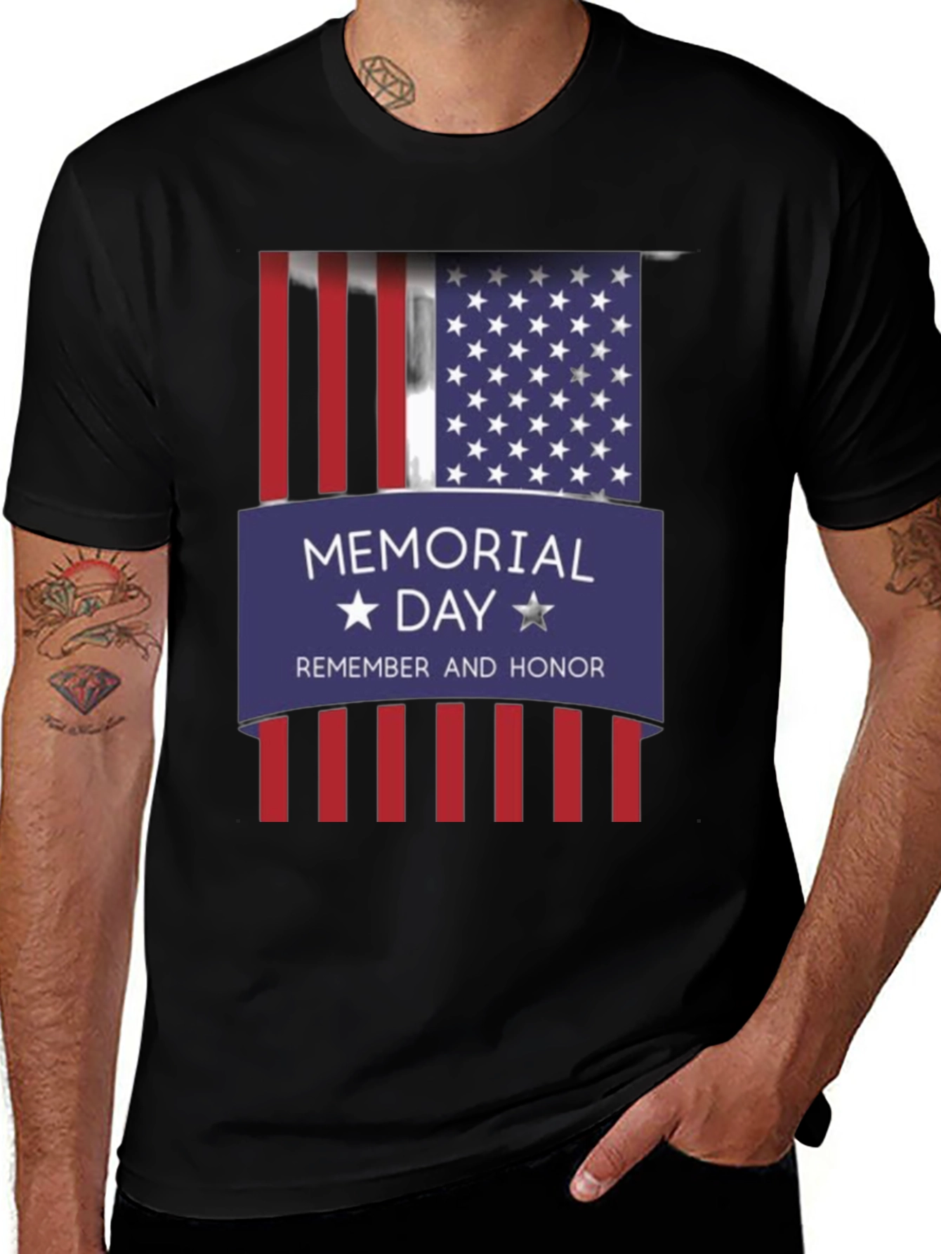 Memorial Day Remember & Honor Graphic T-Shirt