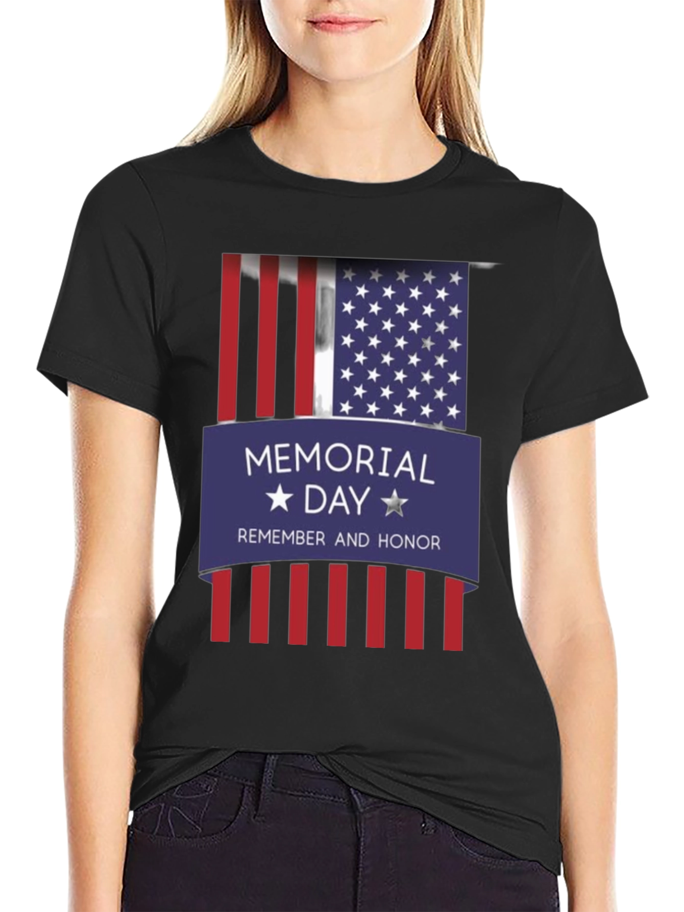 Memorial Day Remember & Honor Graphic T-Shirt