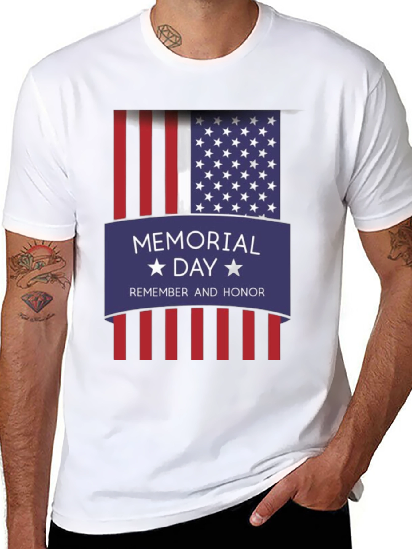 Memorial Day Remember & Honor Graphic T-Shirt