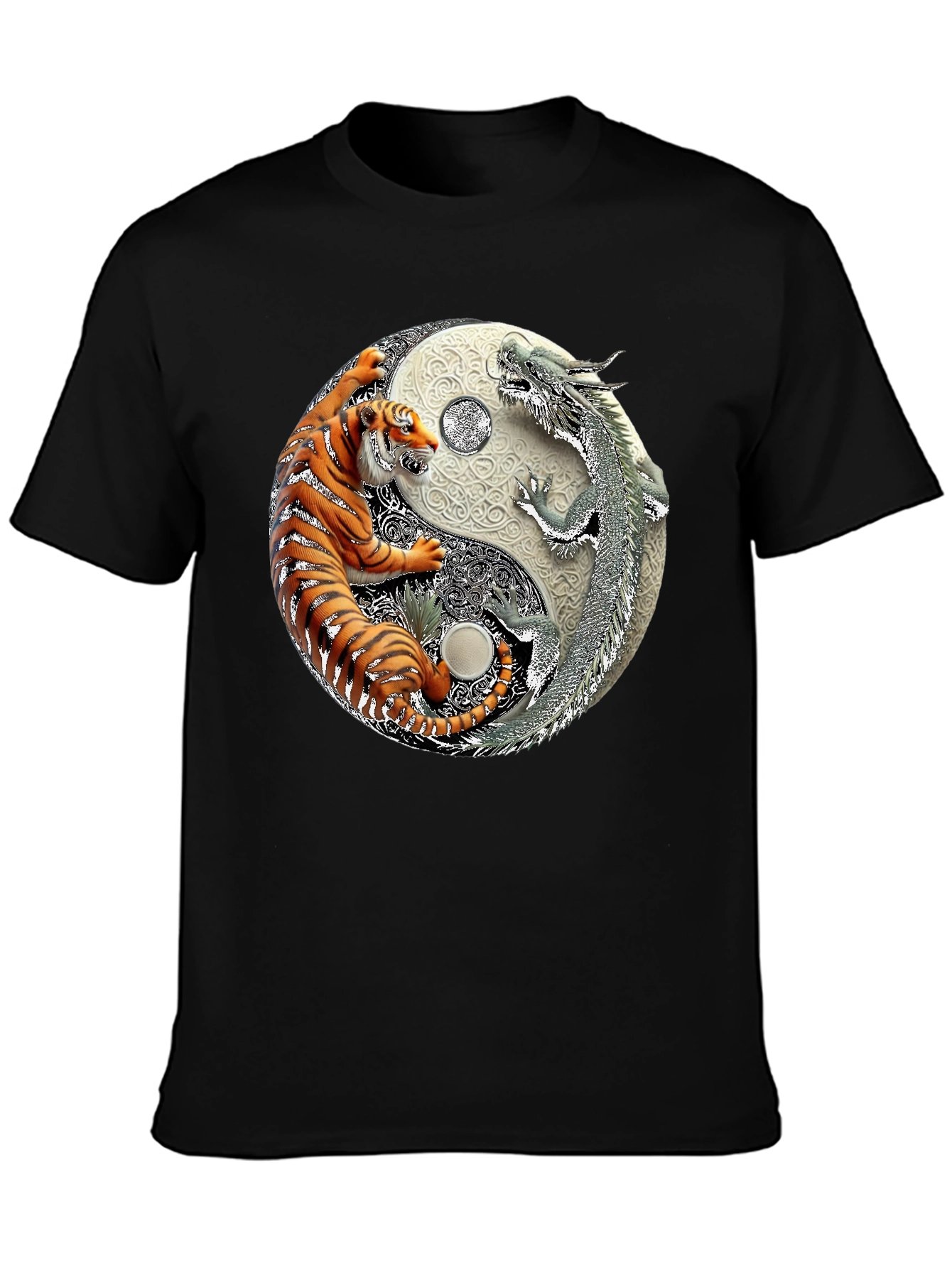 Yin Yang Tiger Dragon Graphic Tee