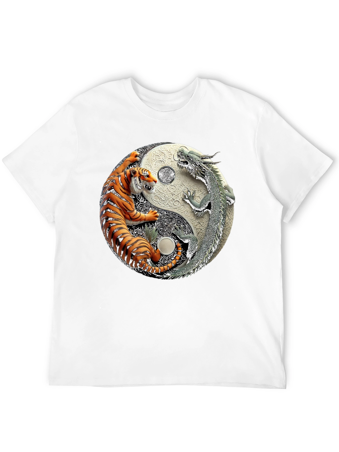 Yin Yang Tiger Dragon Graphic Tee