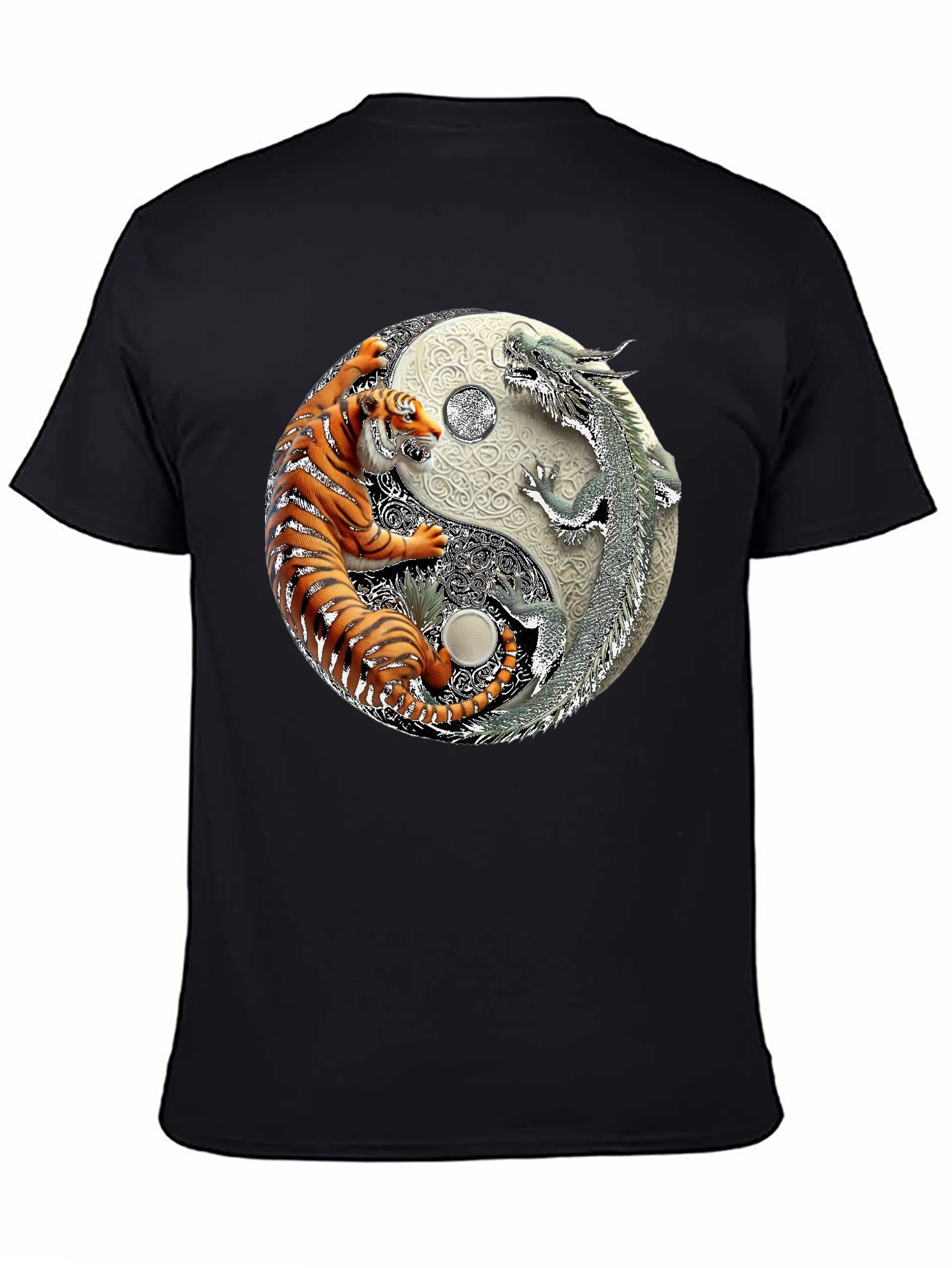 Yin Yang Tiger Dragon Graphic Tee