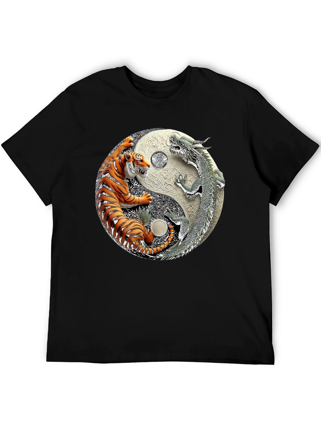 Yin Yang Tiger Dragon Graphic Tee