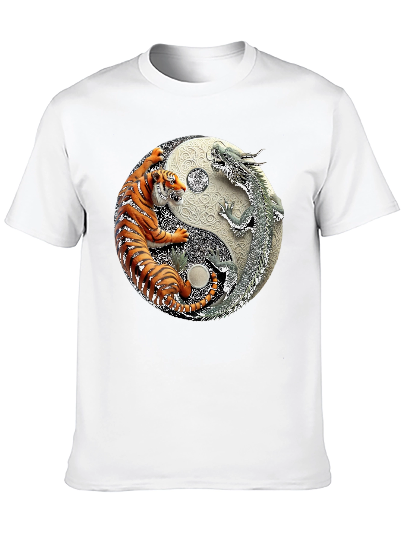 Yin Yang Tiger Dragon Graphic Tee