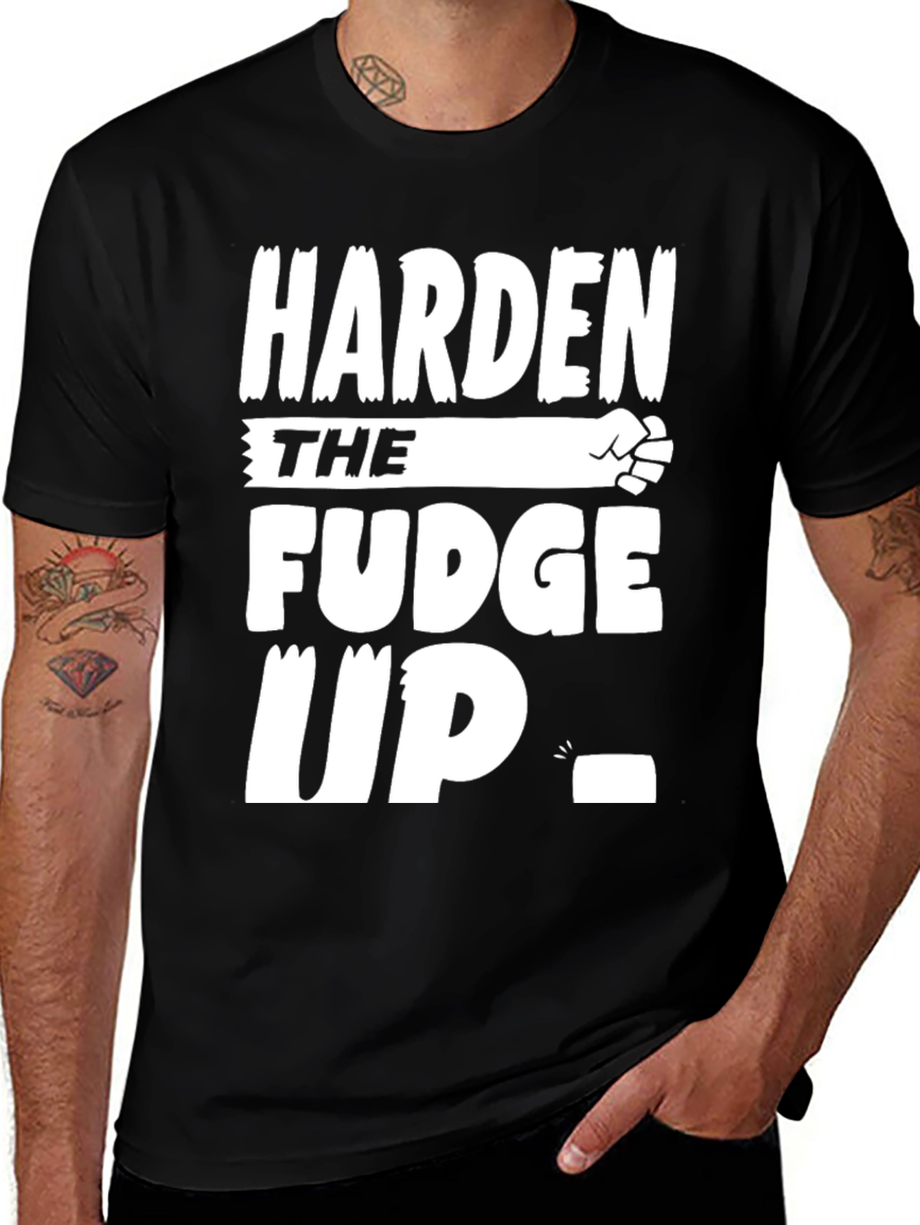 Harden the Fudge Up Black T-Shirt